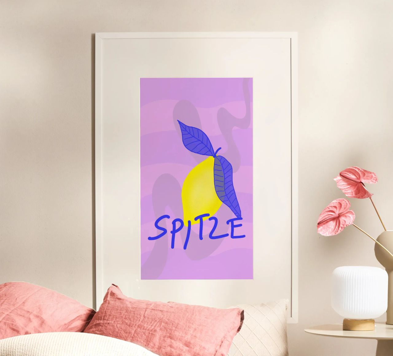 Spitzen Zitrone! (blue text) hahnemühle by wee-design