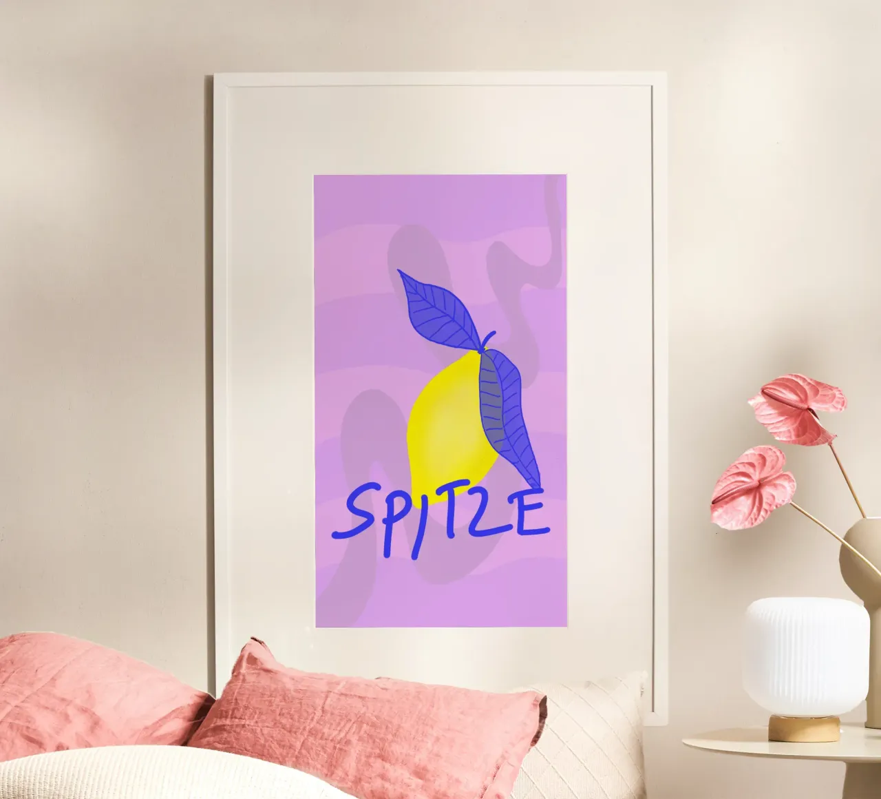Spitzen Zitrone! (blue text) carta hahnemühle da wee-design