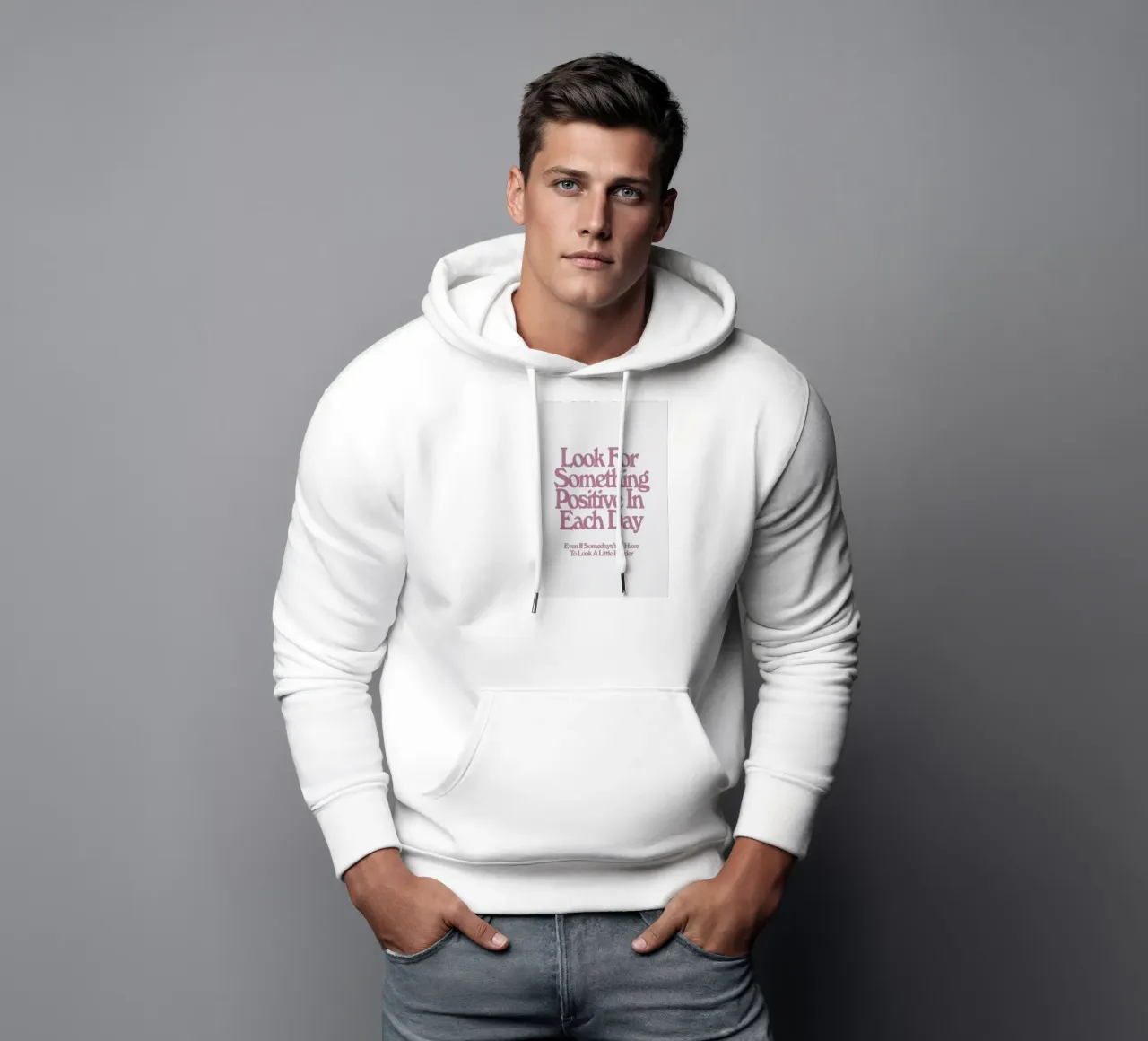 Busca algo positivo Inspirational Art Print sudadera con capucha de NorwesClub