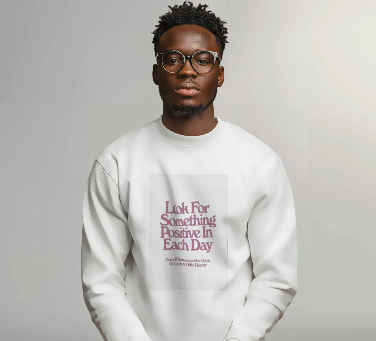Busca algo positivo Inspirational Art Print sudadera de NorwesClub