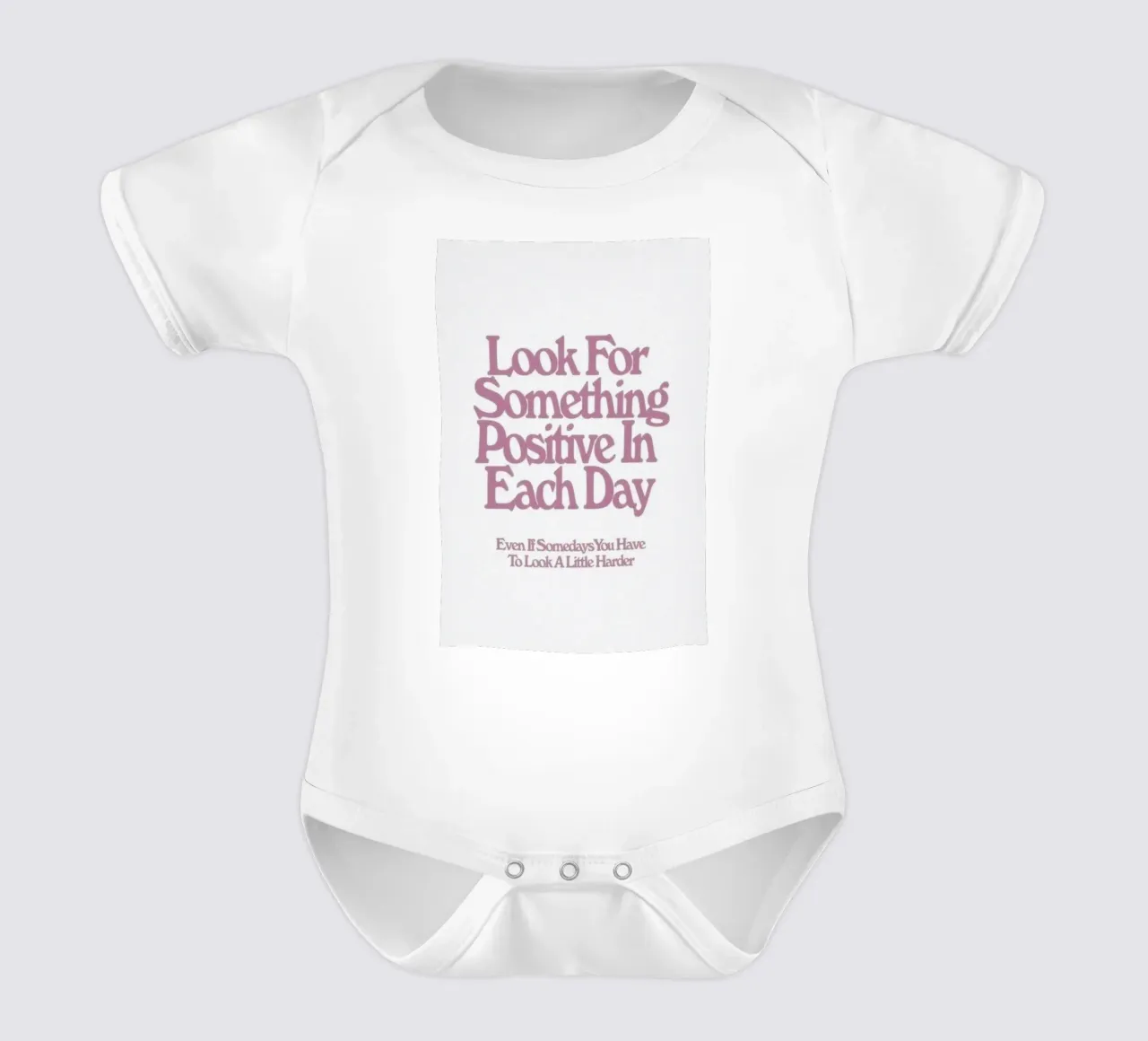Look For Something Positive Inspirerende Kunstdruk babyrompertje korte mouwen van NorwesClub