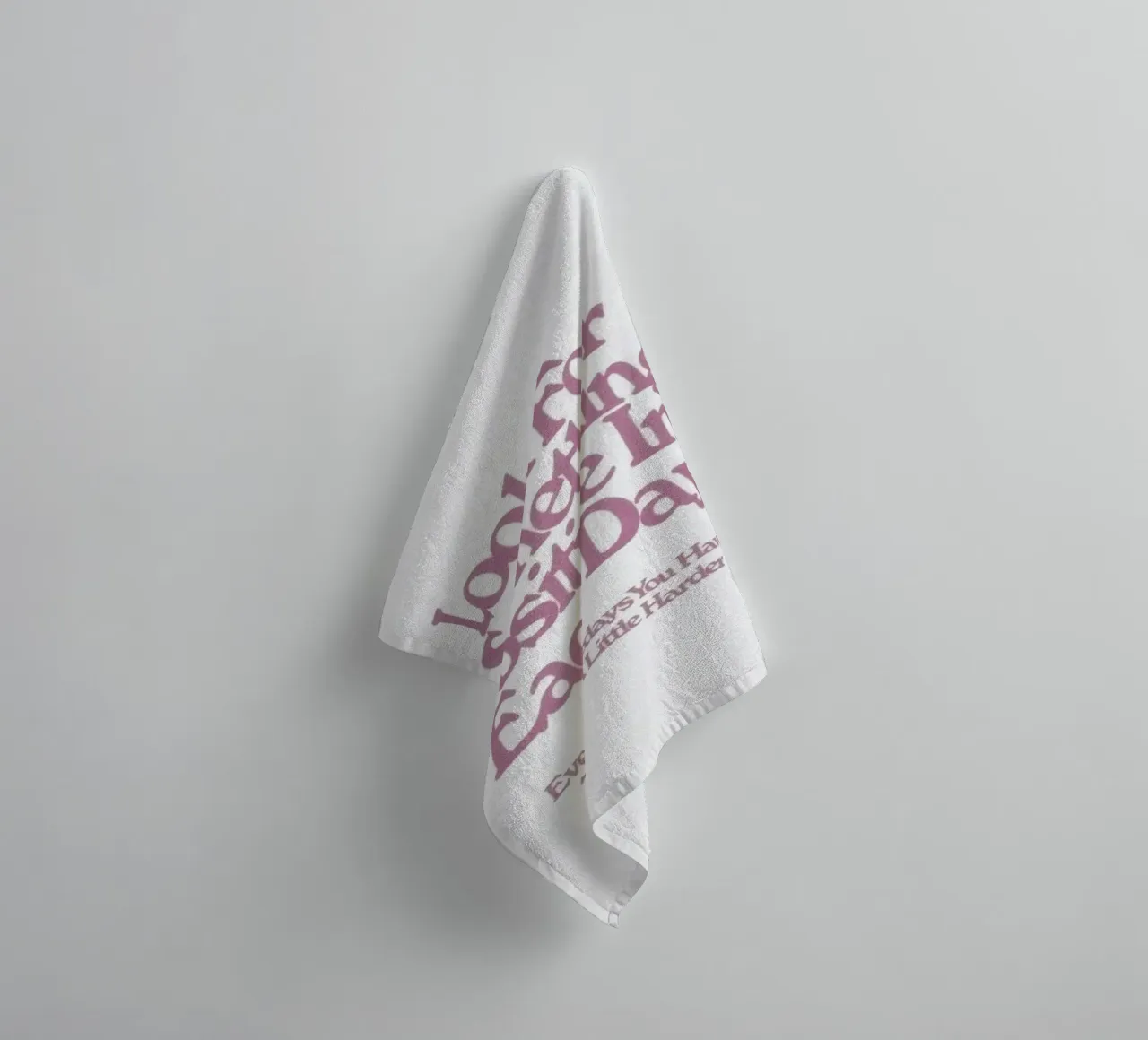 Look For Something Positive Inspirational Art Print towel by NorwesClub