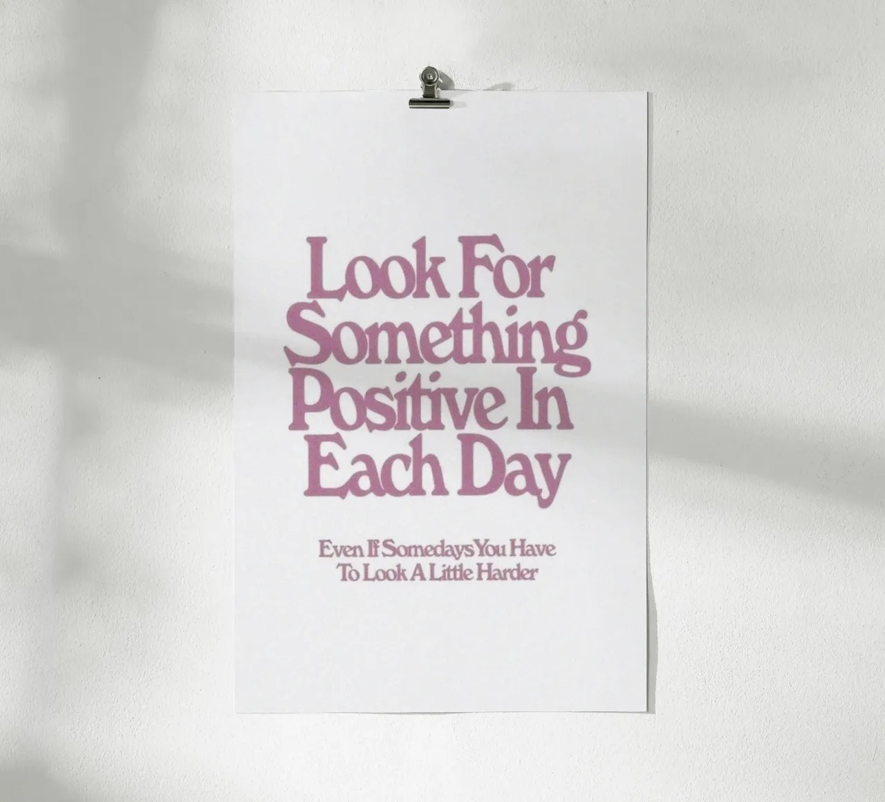 Look For Something Positive Inspirerende Kunstdruk poster met kunststof frame van NorwesClub