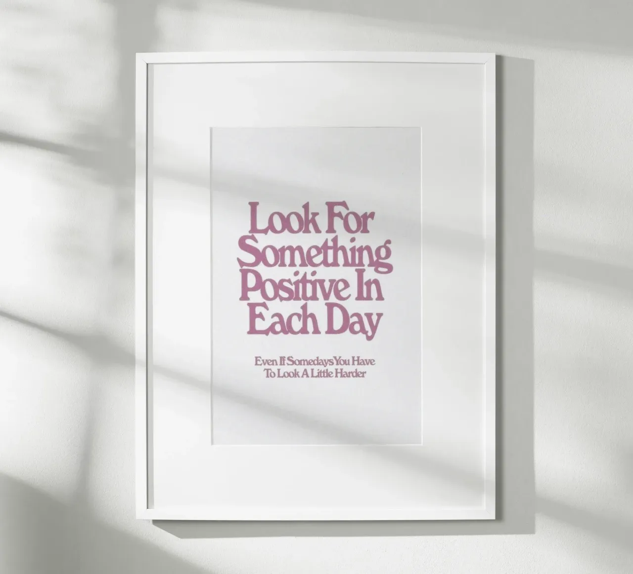Look For Something Positive Inspirerende Kunstdruk poster met kunststof frame van NorwesClub
