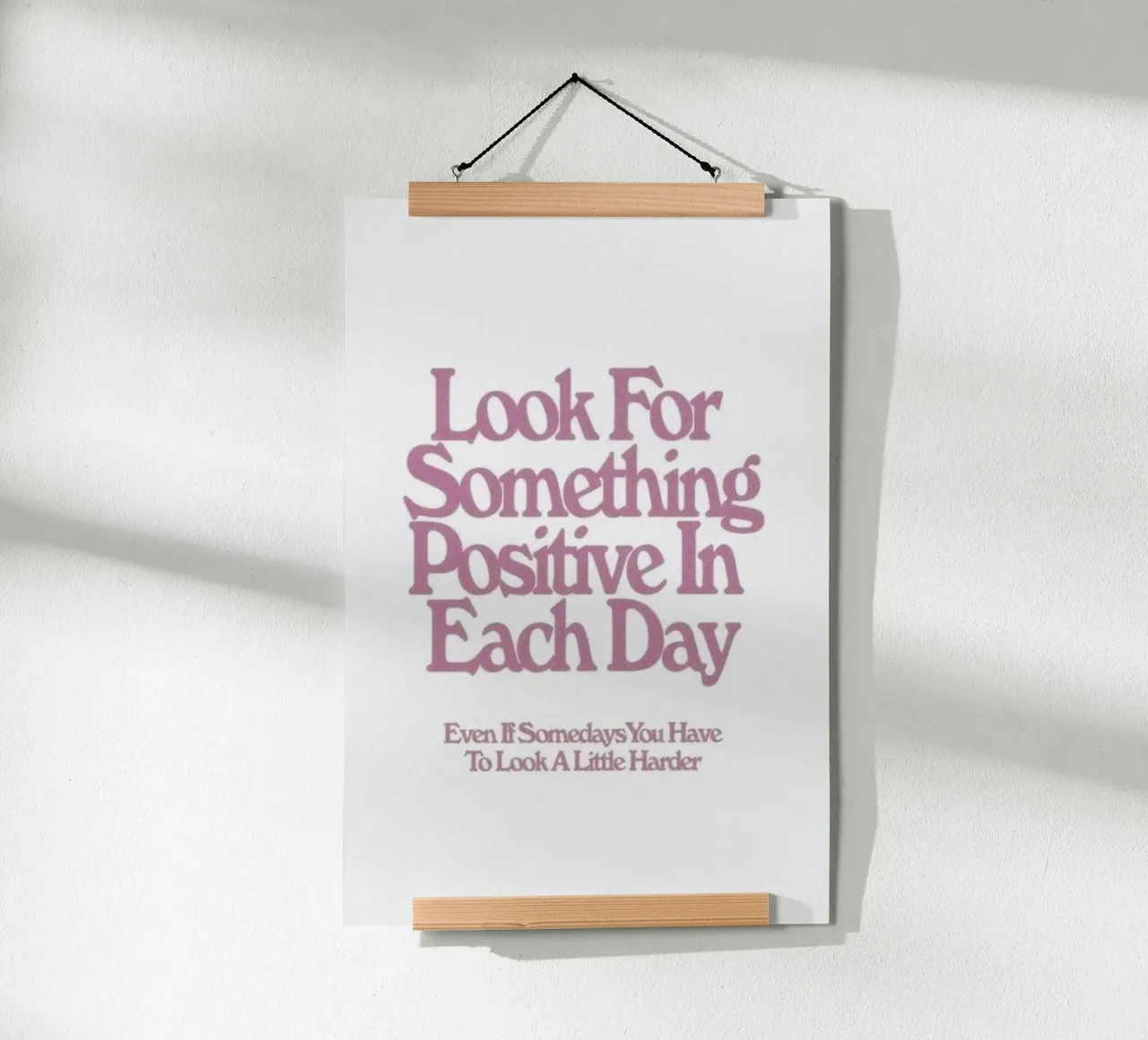 Look For Something Positive Inspirerende Kunstdruk poster met kunststof frame van NorwesClub