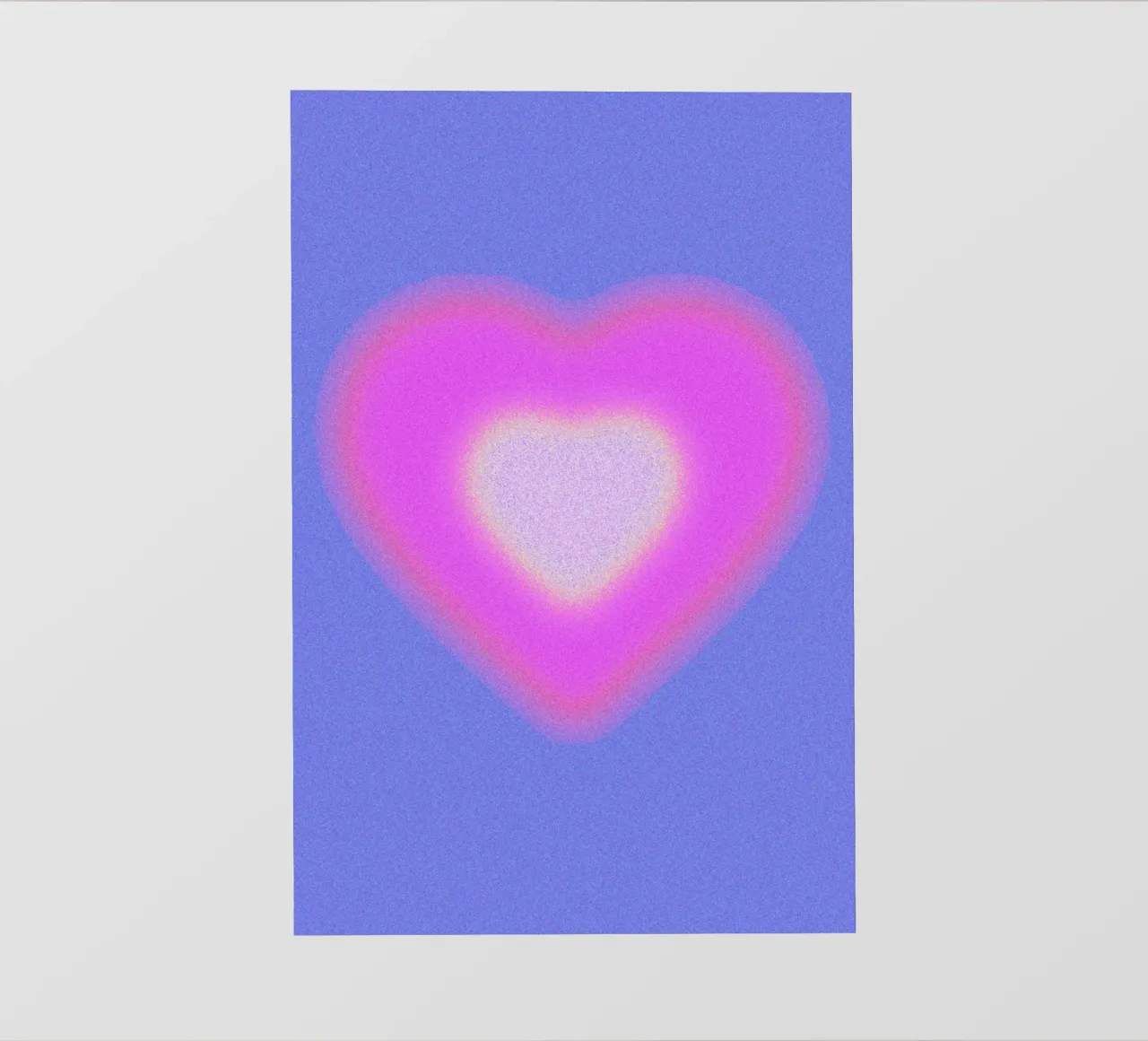 Stampa grafica astratta a gradiente Aura Heart pellicola backlit da NorwesClub