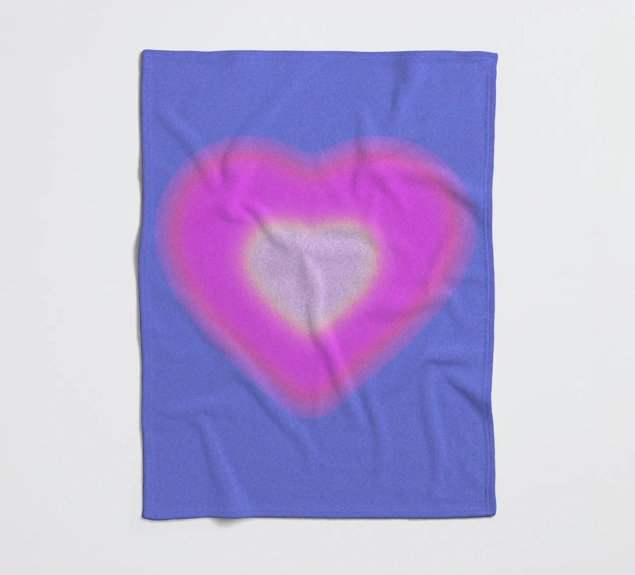 Aura Heart Abstract Gradient Graphic Art Print fleece blanket by NorwesClub