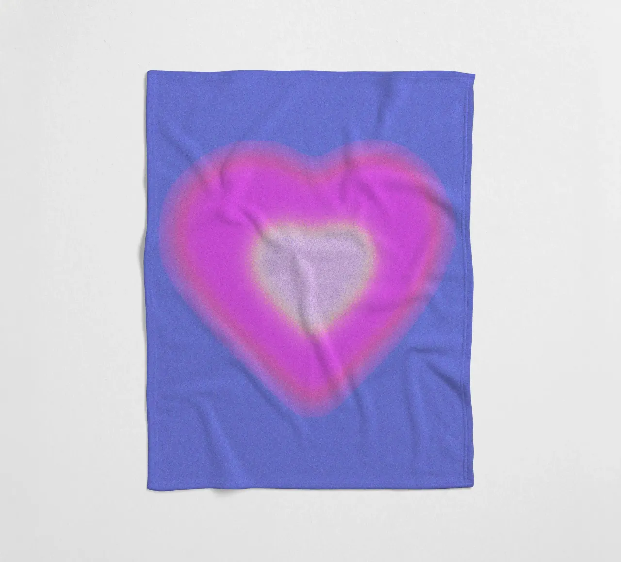 Aura Heart Abstract Gradient Graphic Art Print fleece blanket by NorwesClub