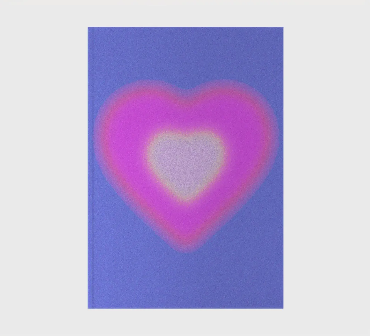 Aura Heart Abstract Gradient Graphic Art Print notebook by NorwesClub