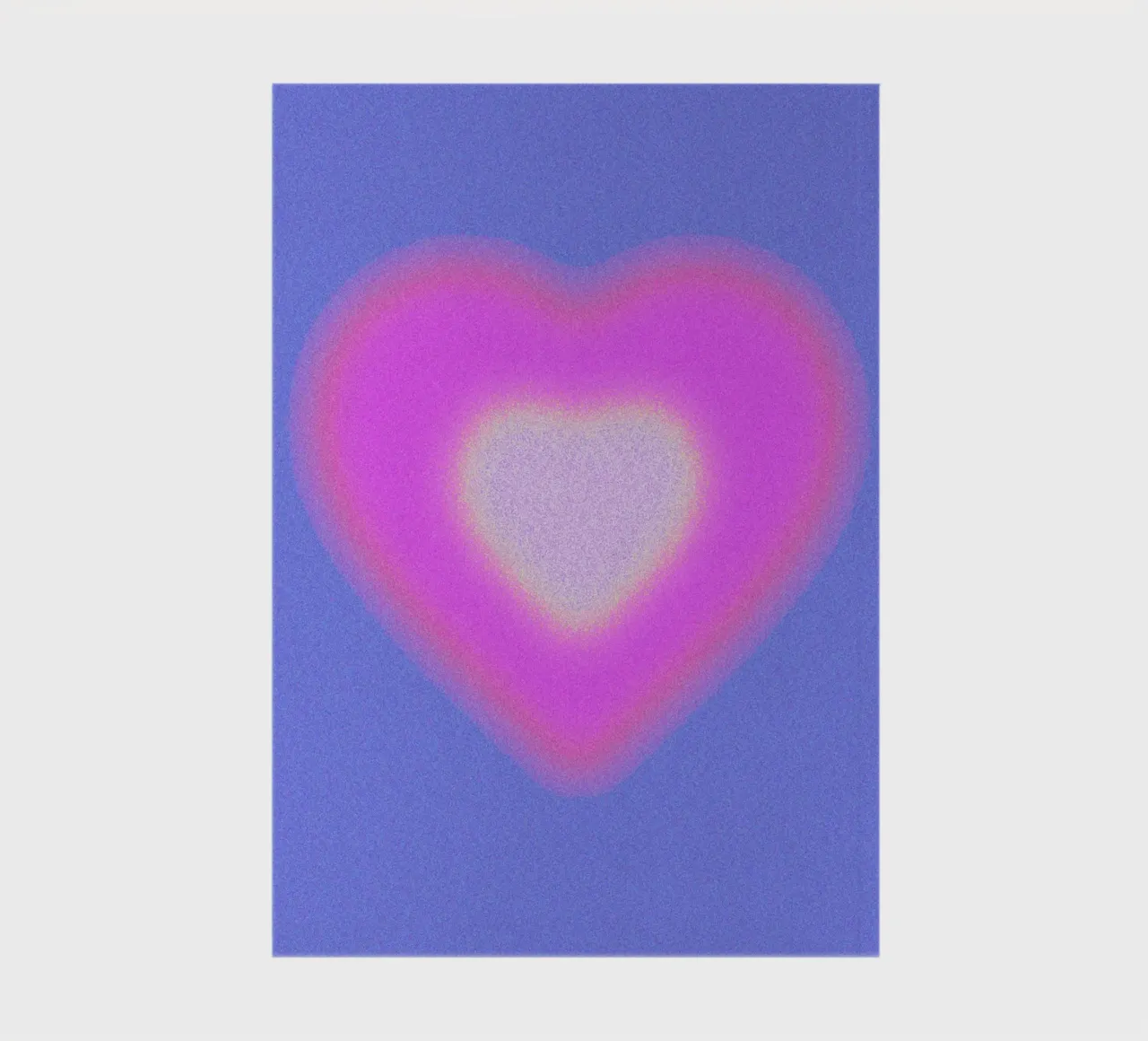 Aura Heart Abstract Gradient Graphic Art Print notebook by NorwesClub