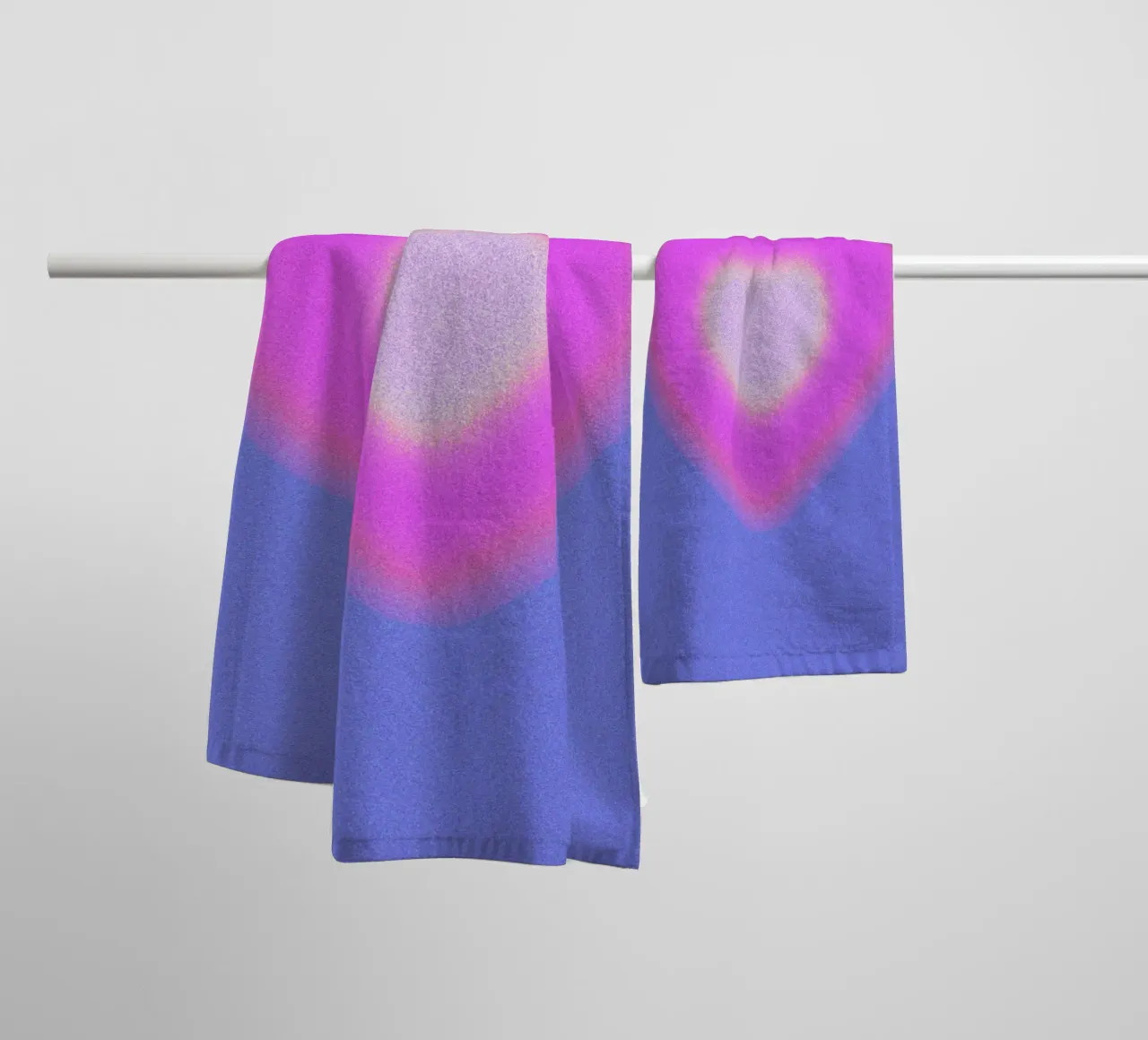 Aura Heart Abstract Gradient Graphic Art Print towel by NorwesClub