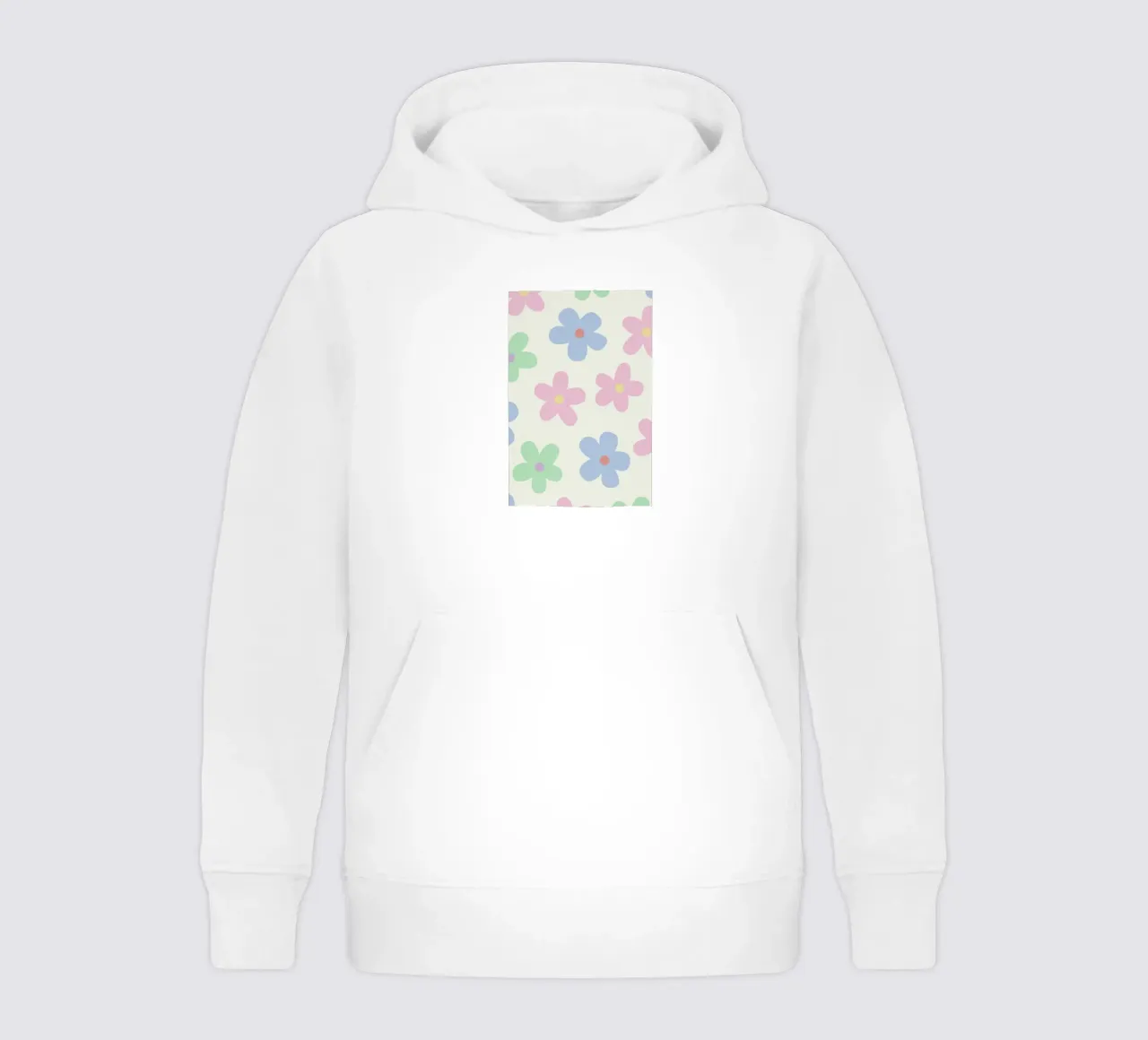 Pastel Daisy Pattern Repeating Decorative Art Print kids hoodie by NorwesClub