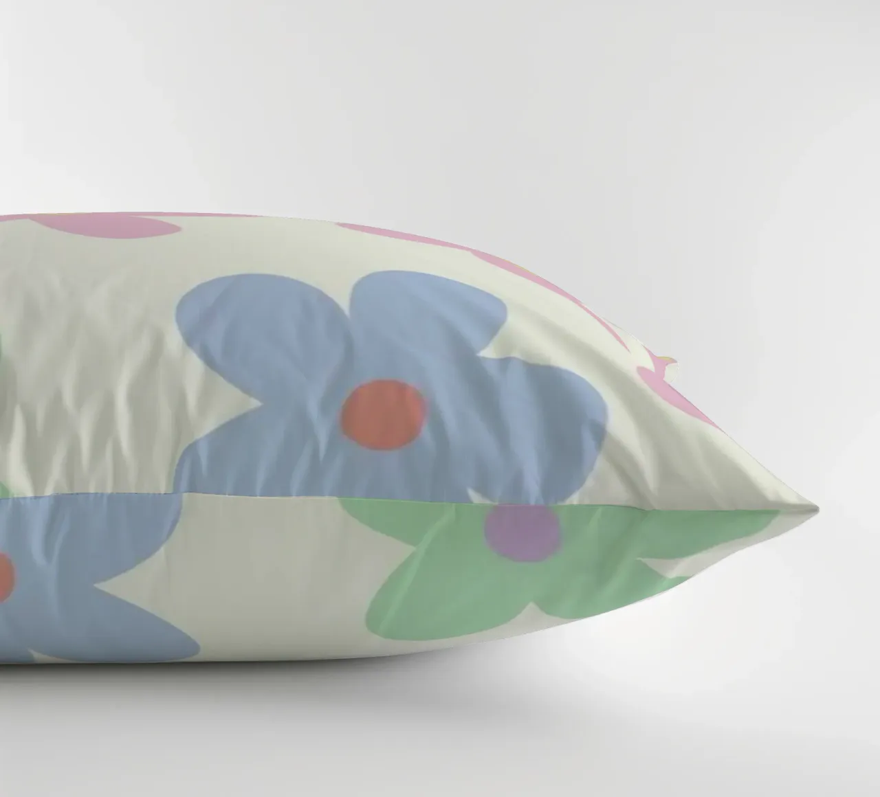 Pastel Daisy Pattern Repeating Decorative Art Print decorative cushion by NorwesClub