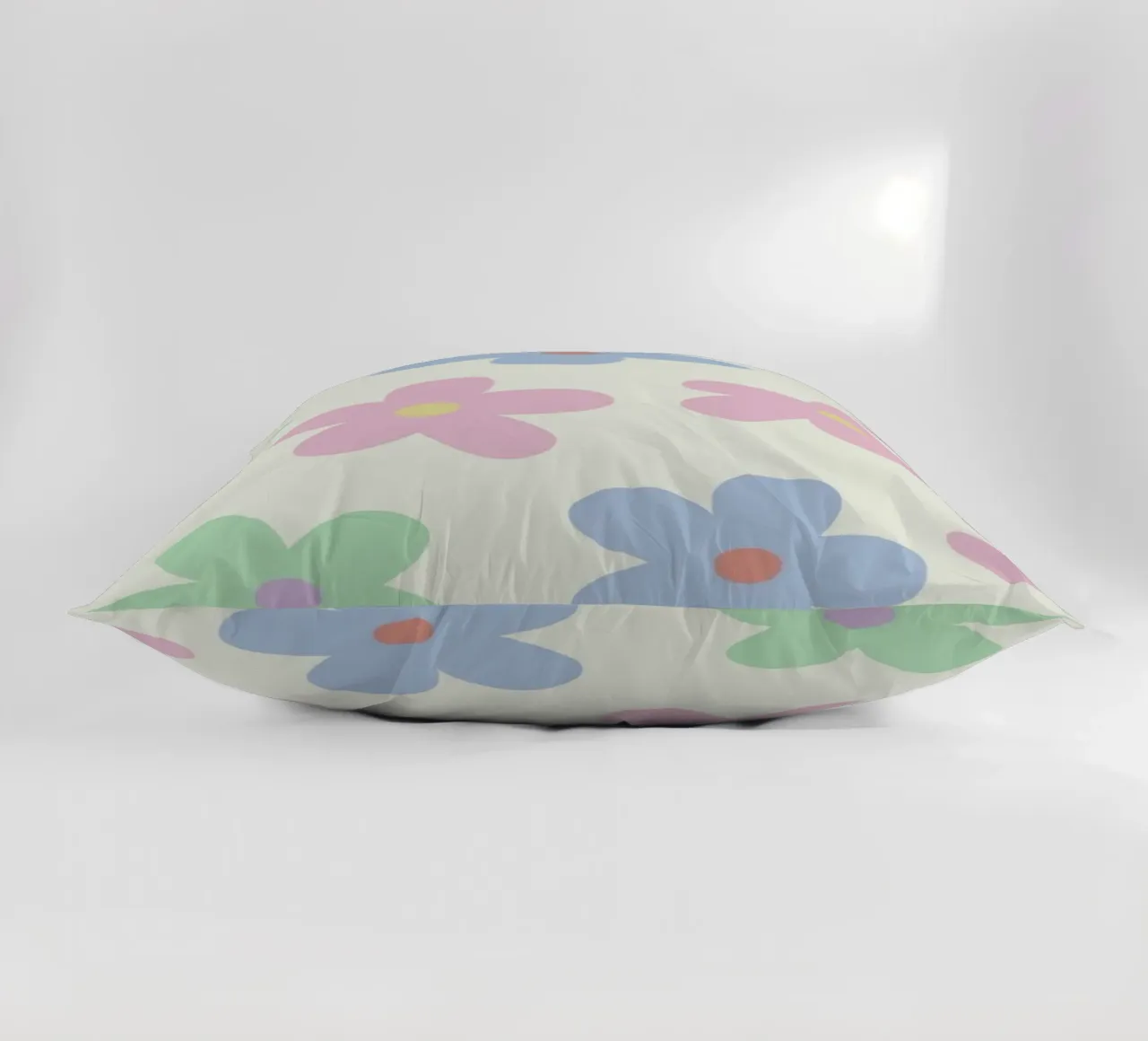 Pastel Daisy Pattern Repeating Decorative Art Print decorative cushion by NorwesClub