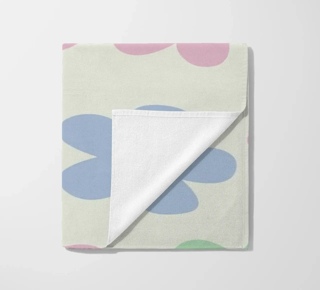 Pastel Daisy Pattern Repeating Decorative Art Print beach towel by NorwesClub