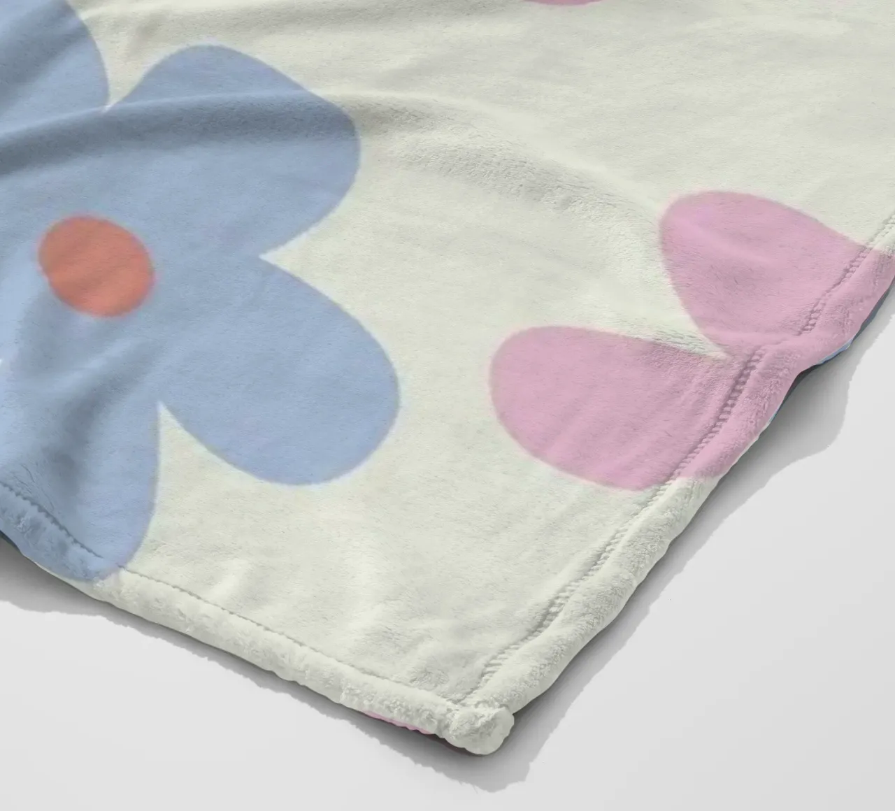 Pastel Daisy Pattern Repeating Decorative Art Print fleece blanket by NorwesClub
