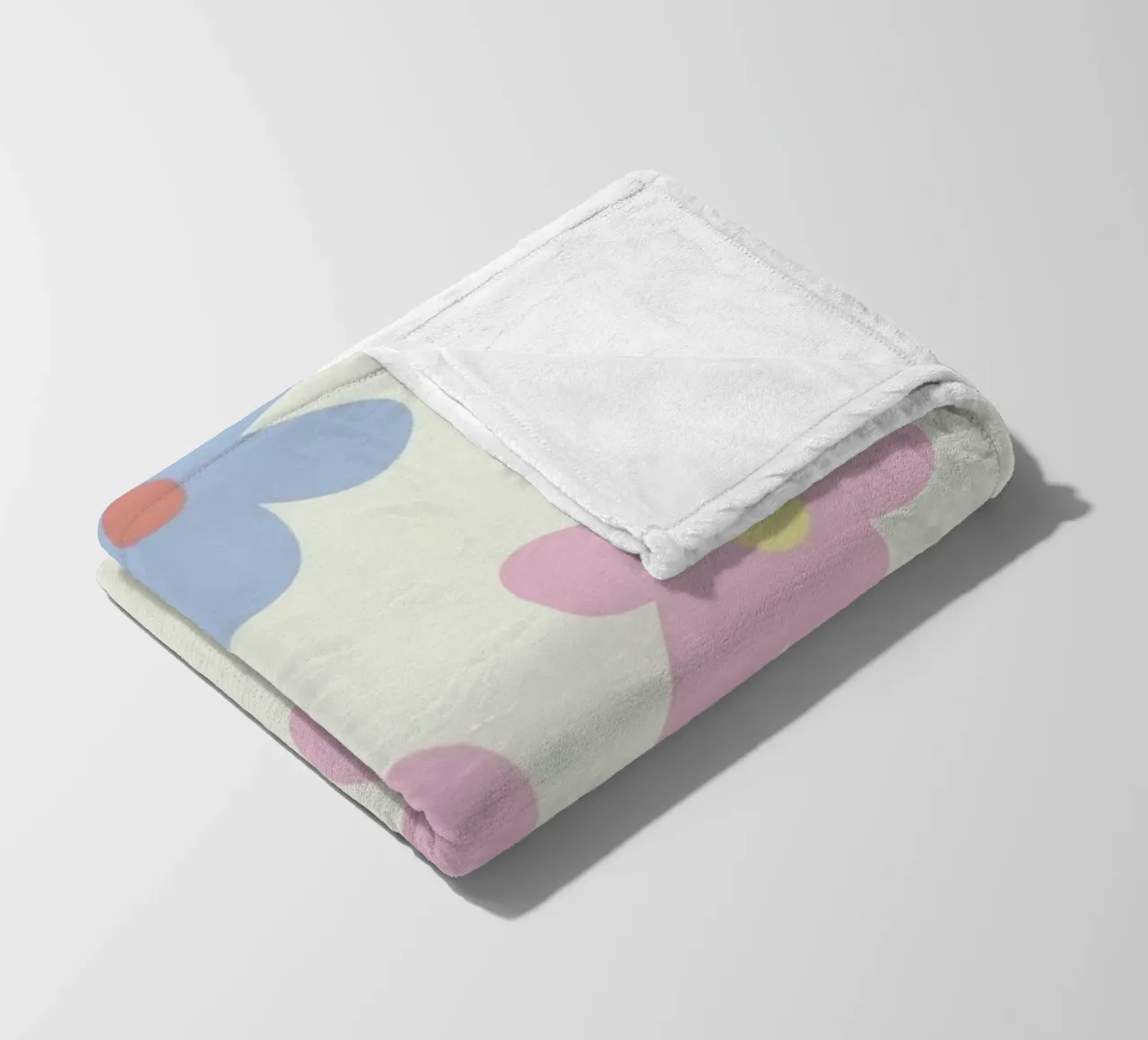 Pastel Daisy Pattern Repeating Decorative Art Print fleece blanket by NorwesClub