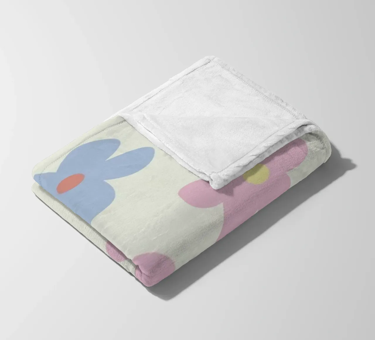 Pastel Daisy Pattern Repeating Decorative Art Print fleece blanket by NorwesClub