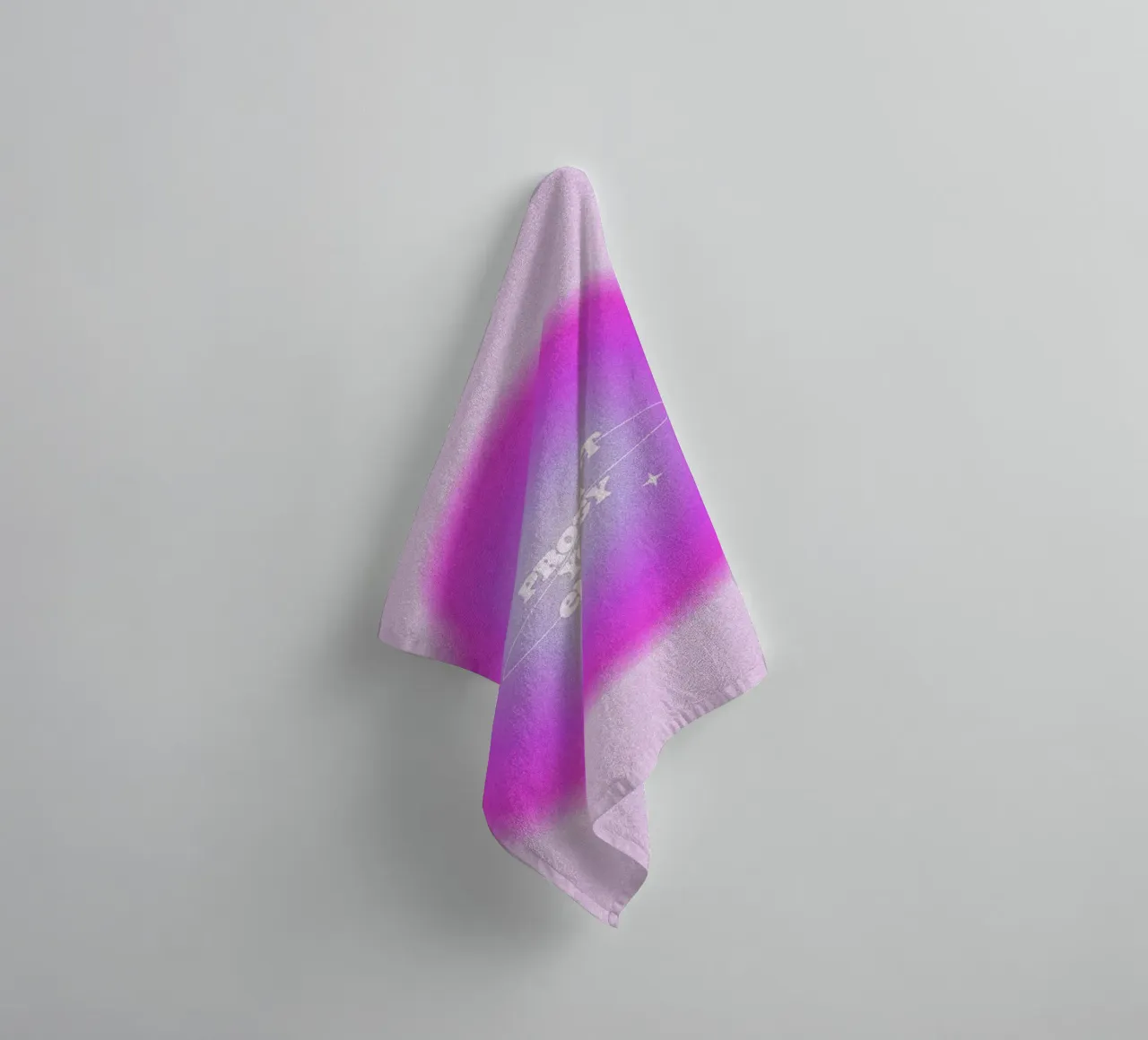 Protect Your Energy Aura Gradient Graphic Art Print towel by NorwesClub