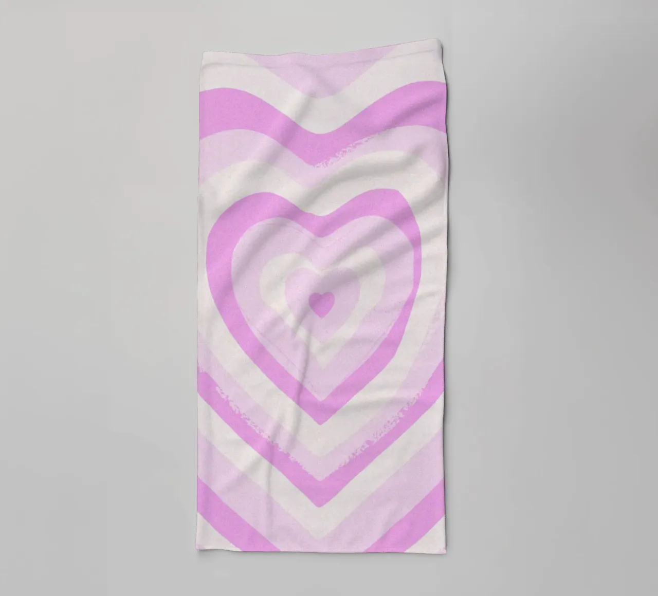 Concentric Heart Pattern Pink Decorative Art Print towel by NorwesClub