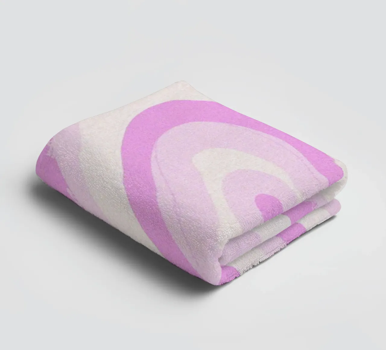 Concentric Heart Pattern Pink Decorative Art Print towel by NorwesClub