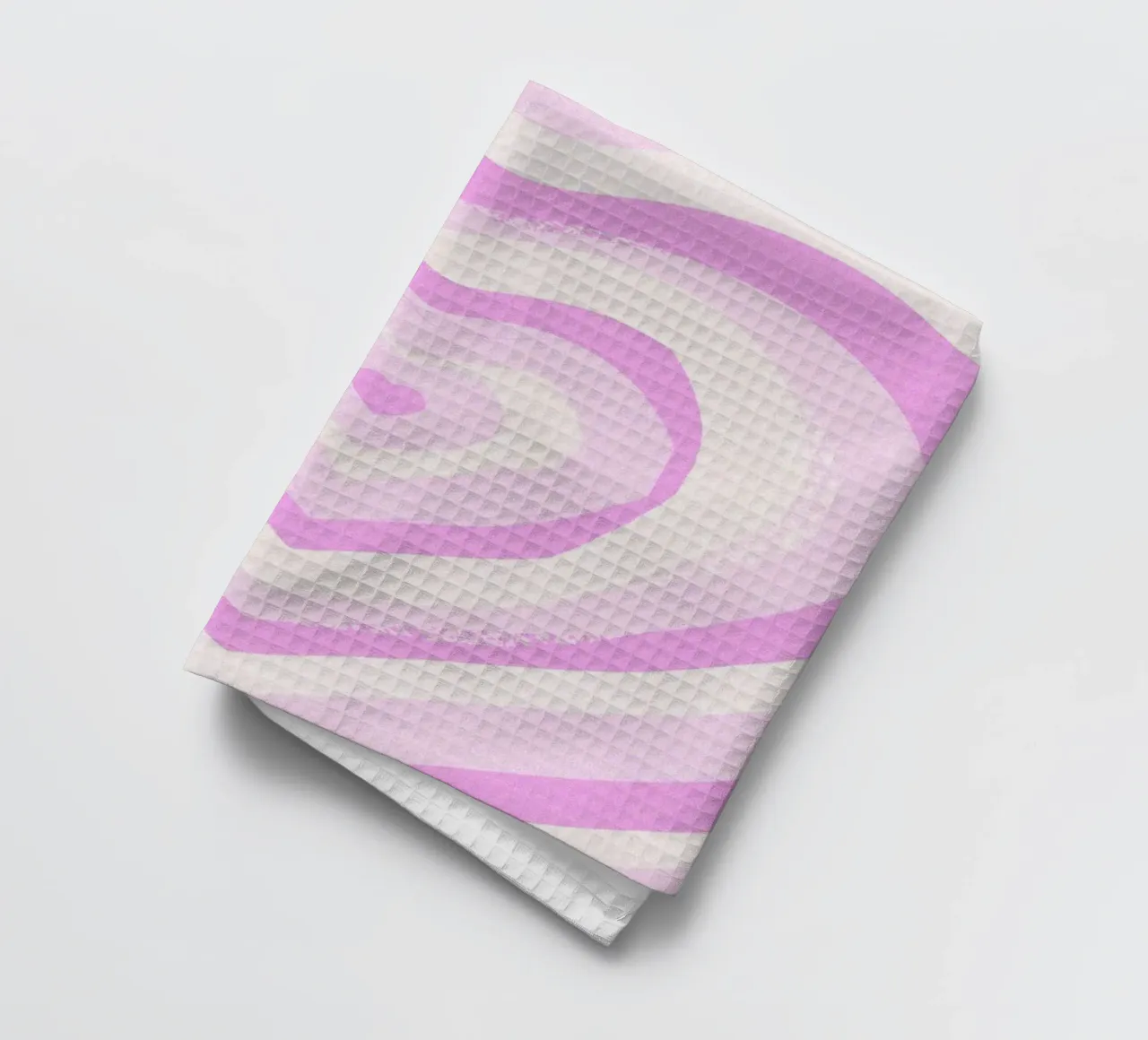 Concentric Heart Pattern Pink Decorative Art Print tea towel by NorwesClub