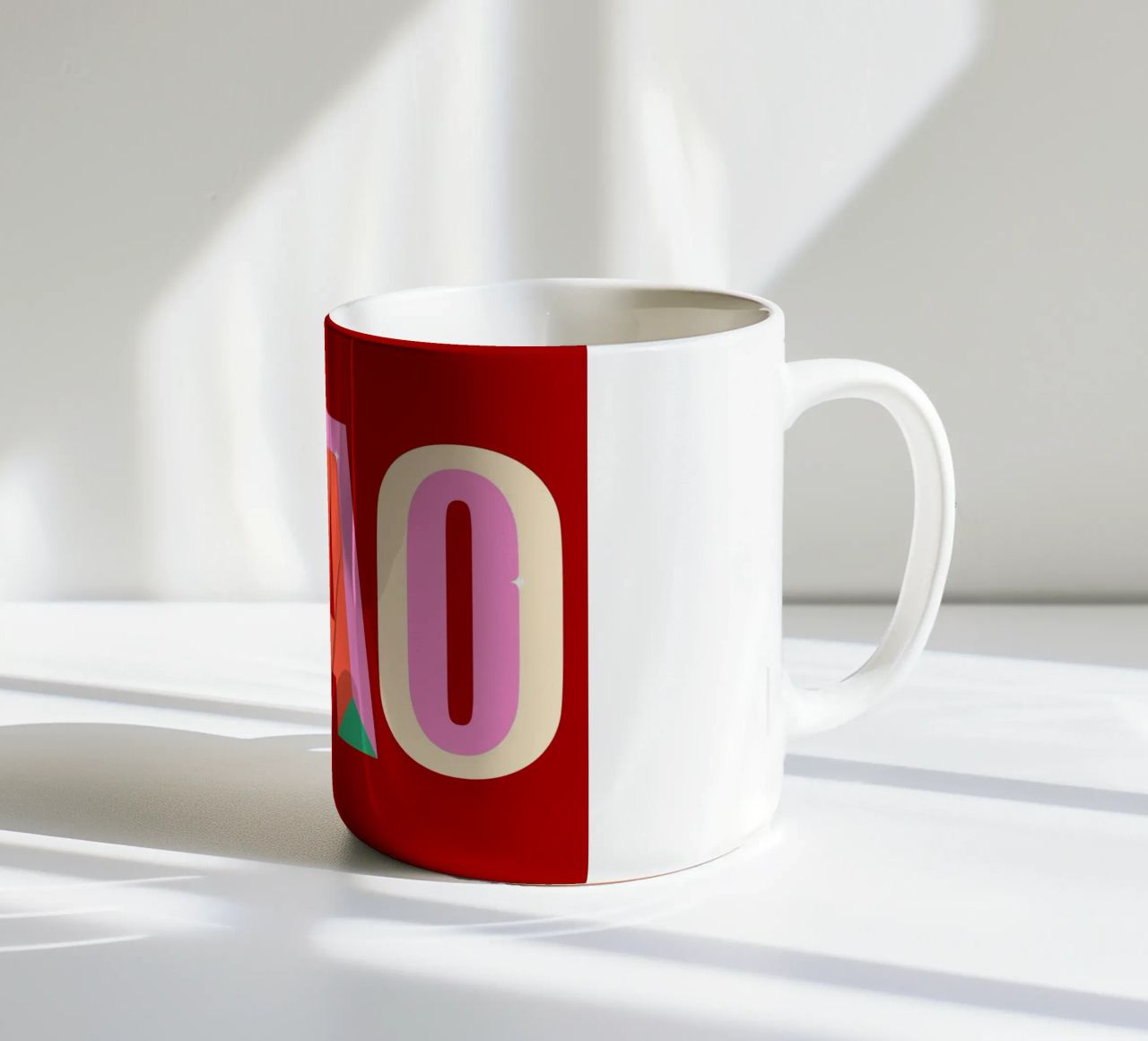 CIAO Text Art Bold Colorful Graphic Art Print ceramic mug by NorwesClub
