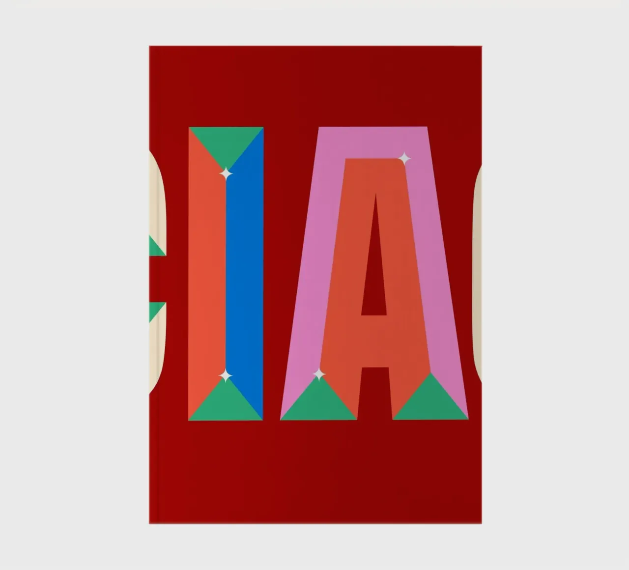 CIAO Text Art Bold Colorful Graphic Art Print notebook by NorwesClub