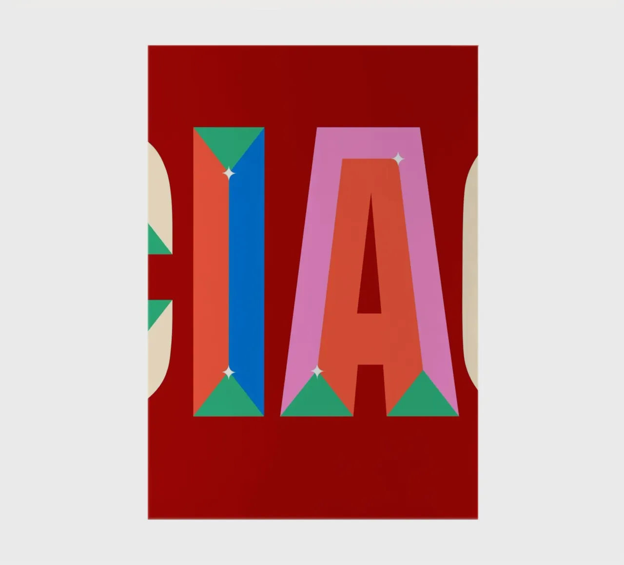 CIAO Text Art Bold Colorful Graphic Art Print notebook by NorwesClub