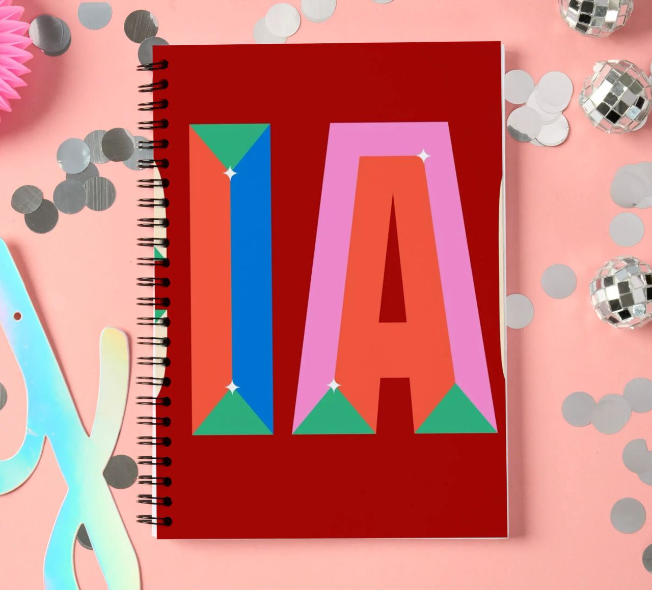 CIAO Text Art Bold Colorful Graphic Art Print spiral notebook by NorwesClub