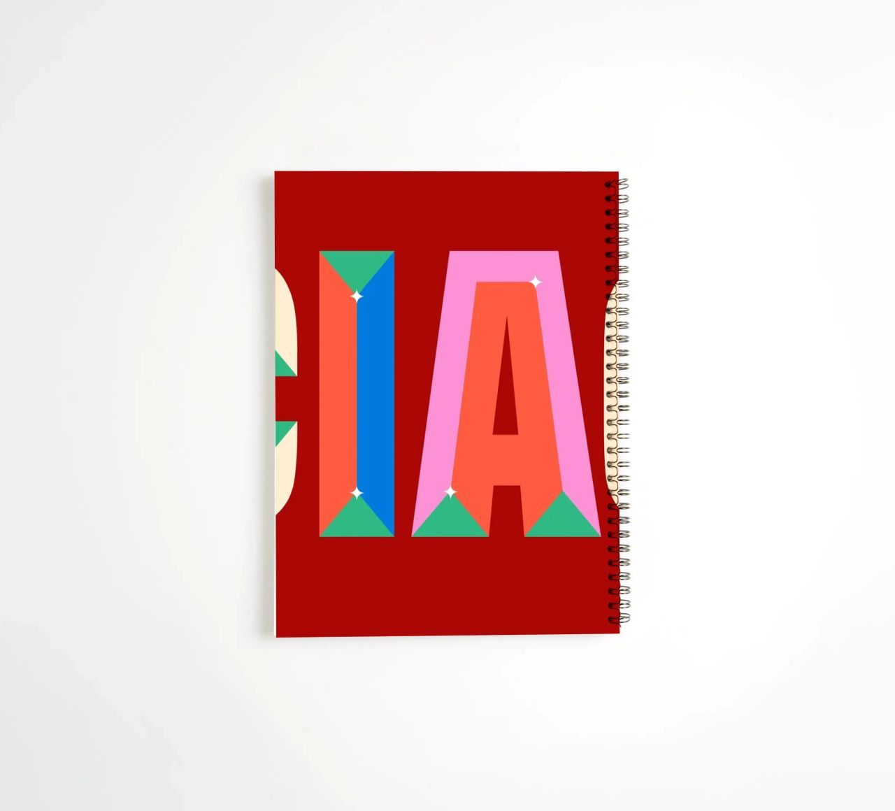 CIAO Text Art Bold Colorful Graphic Art Print spiral notebook by NorwesClub