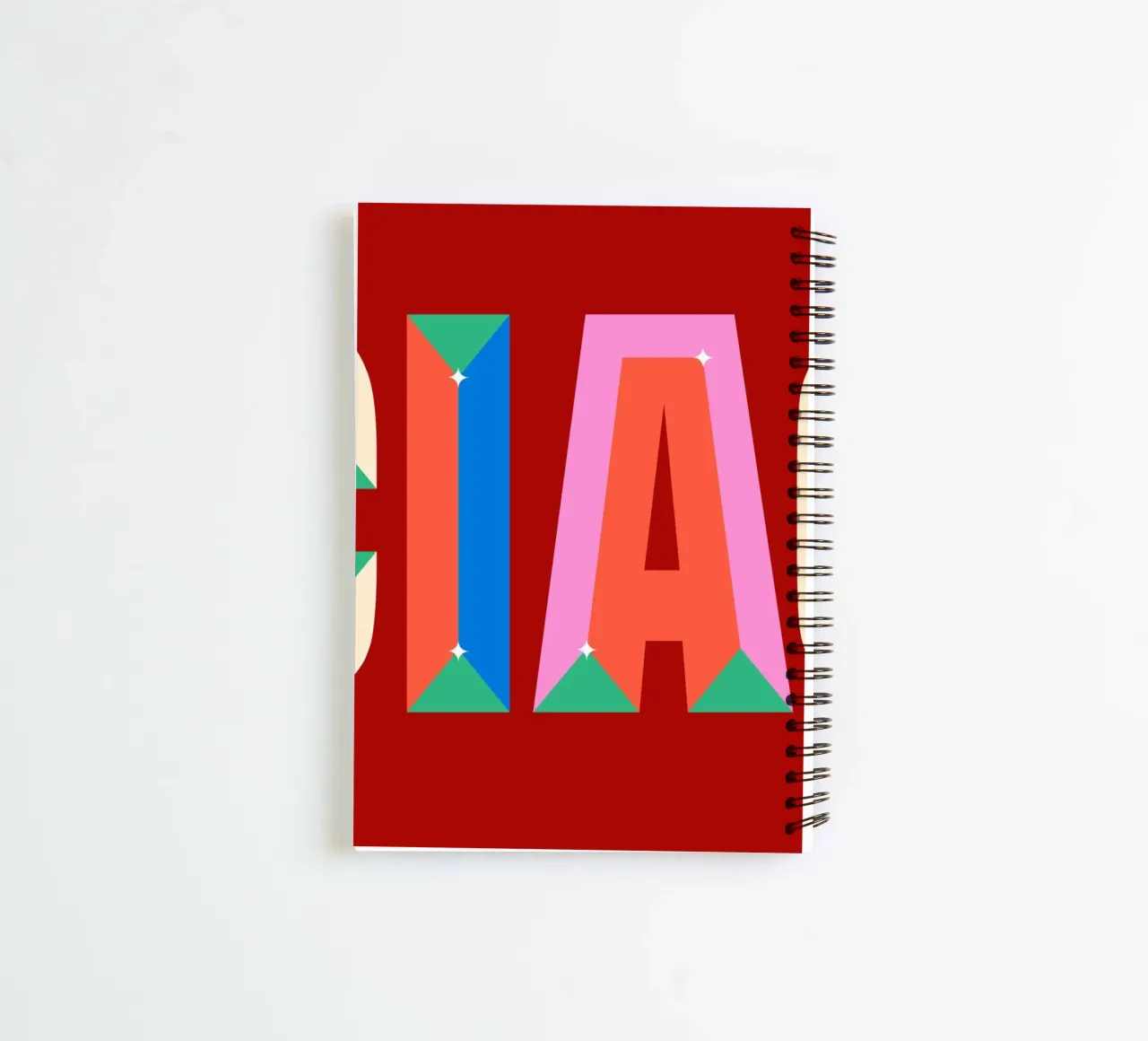 CIAO Text Art Bold Colorful Graphic Art Print cuaderno de espiral de NorwesClub