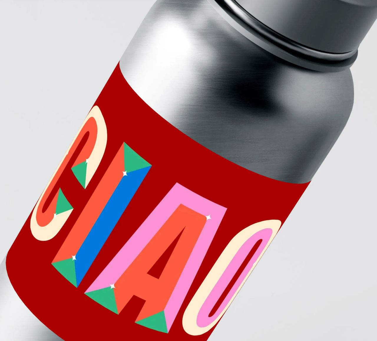 CIAO Text Art Bold Colorful Graphic Art Print sticker by NorwesClub