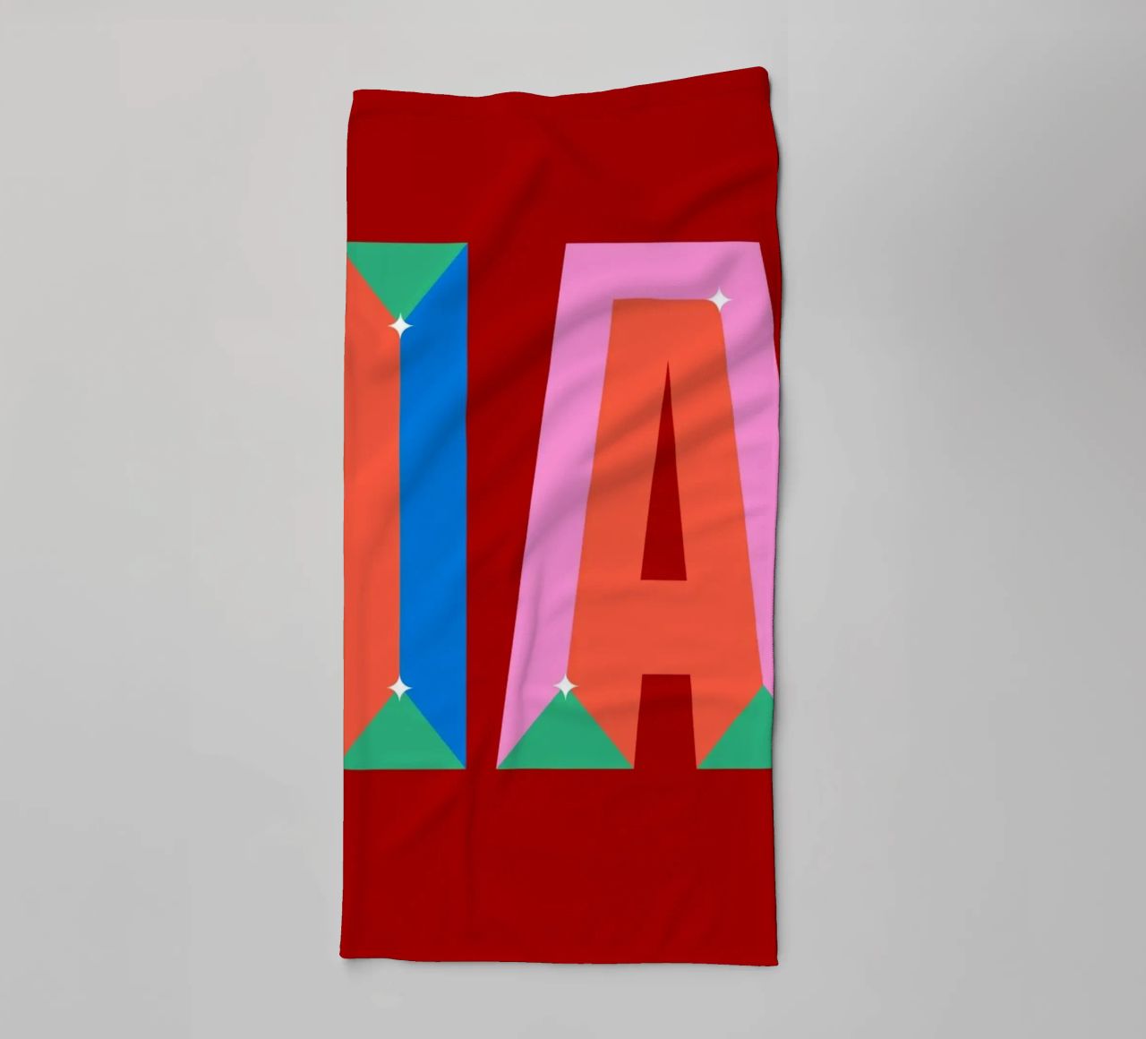 CIAO Text Art Bold Colorful Graphic Art Print towel by NorwesClub