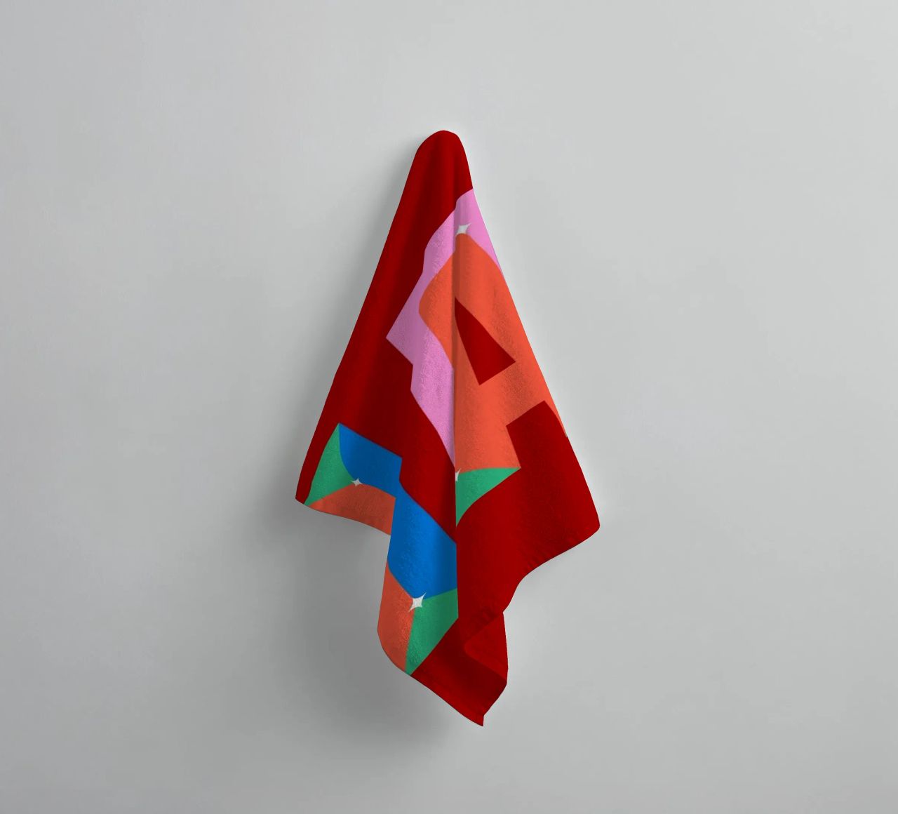 CIAO Text Art Bold Colorful Graphic Art Print towel by NorwesClub