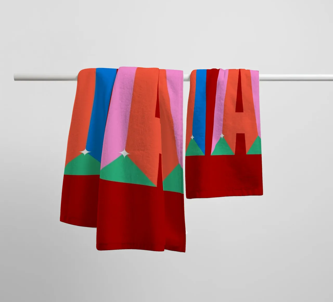 CIAO Tekst Art Vet Kleurrijke Grafische Kunstdruk badhanddoek van NorwesClub