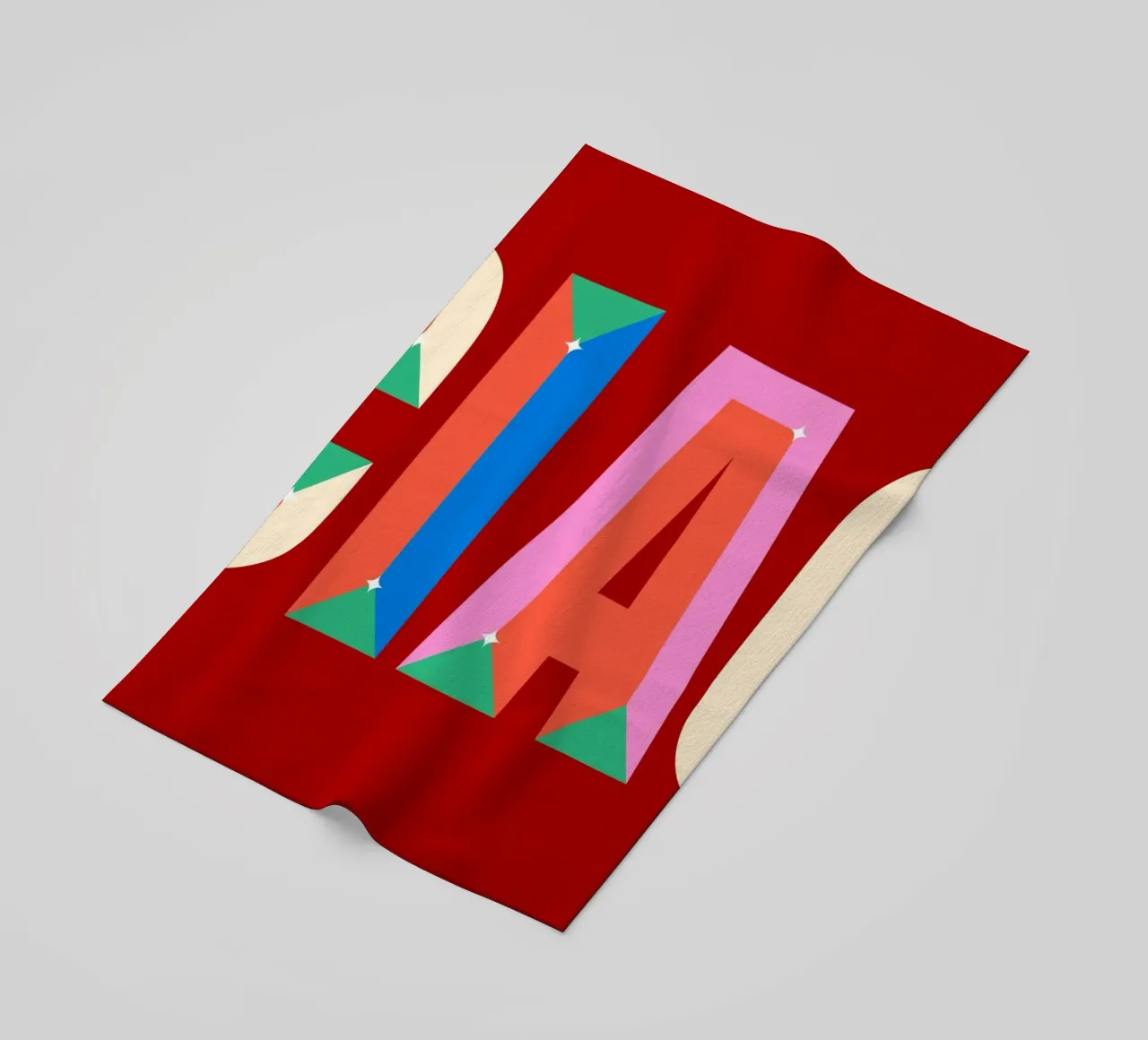 CIAO Text Art Stampa grafica colorata in grassetto telo mare da NorwesClub
