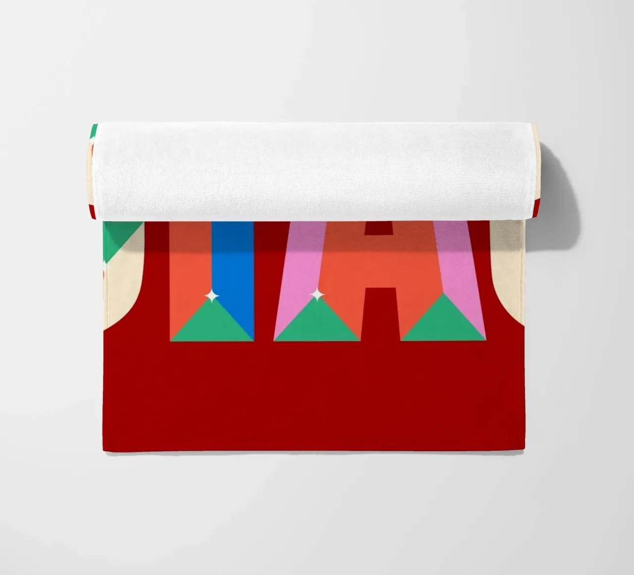 CIAO Text Art Stampa grafica colorata in grassetto telo mare da NorwesClub