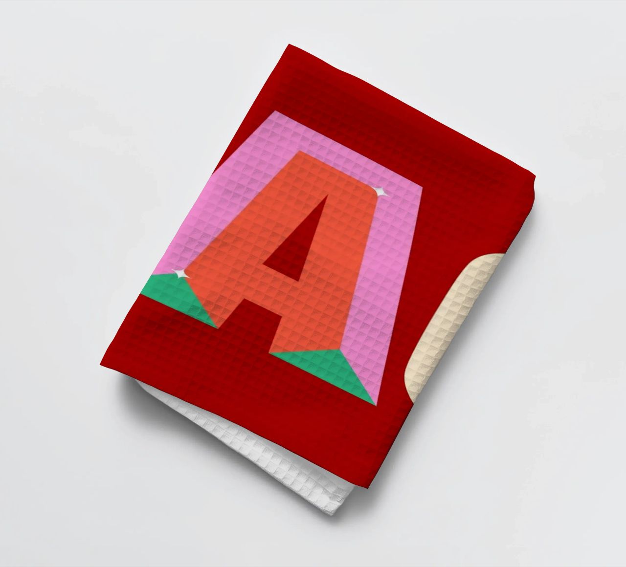 CIAO Text Art Bold Colorful Graphic Art Print tea towel by NorwesClub