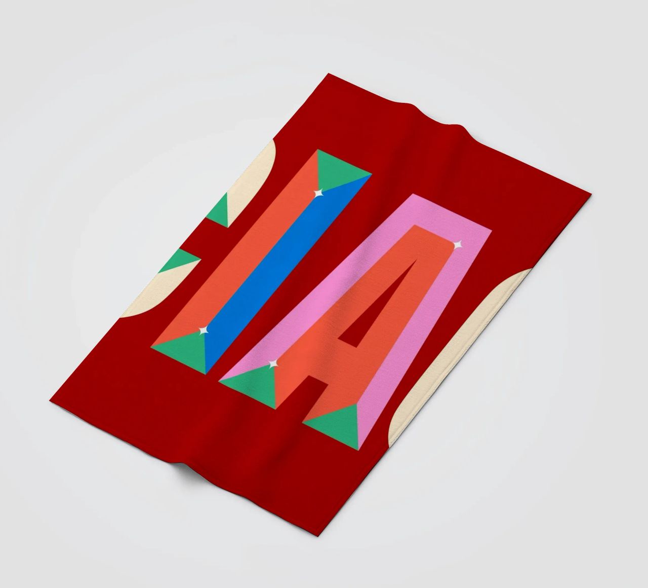 CIAO Text Art Bold Colorful Graphic Art Print fleece blanket by NorwesClub