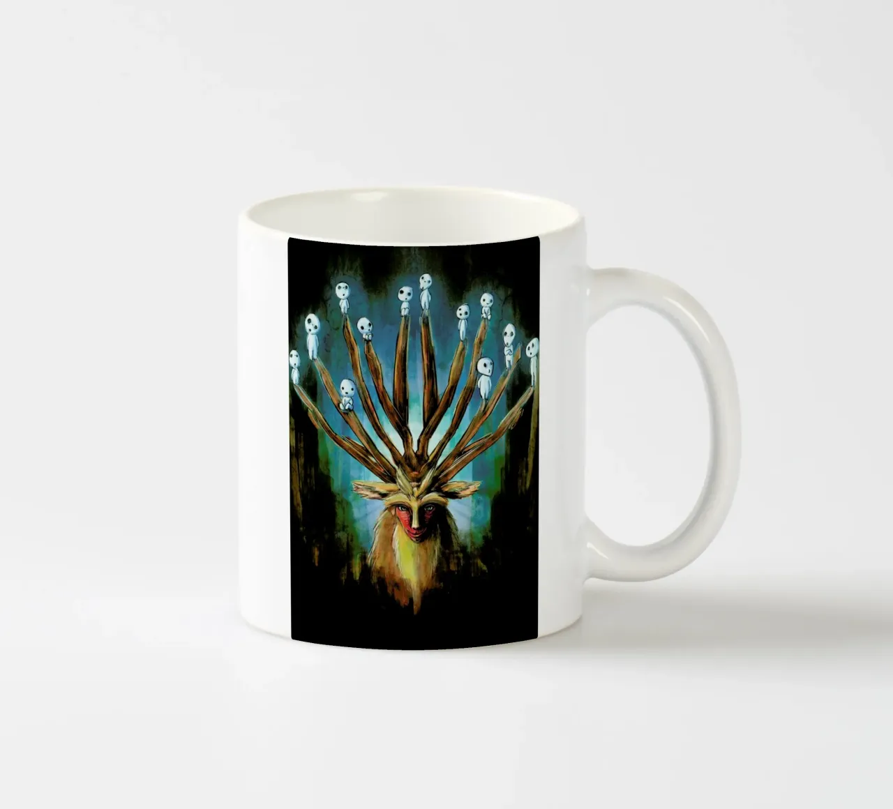 Deer God the Shishigami ceramic mug by Barrett Biggers