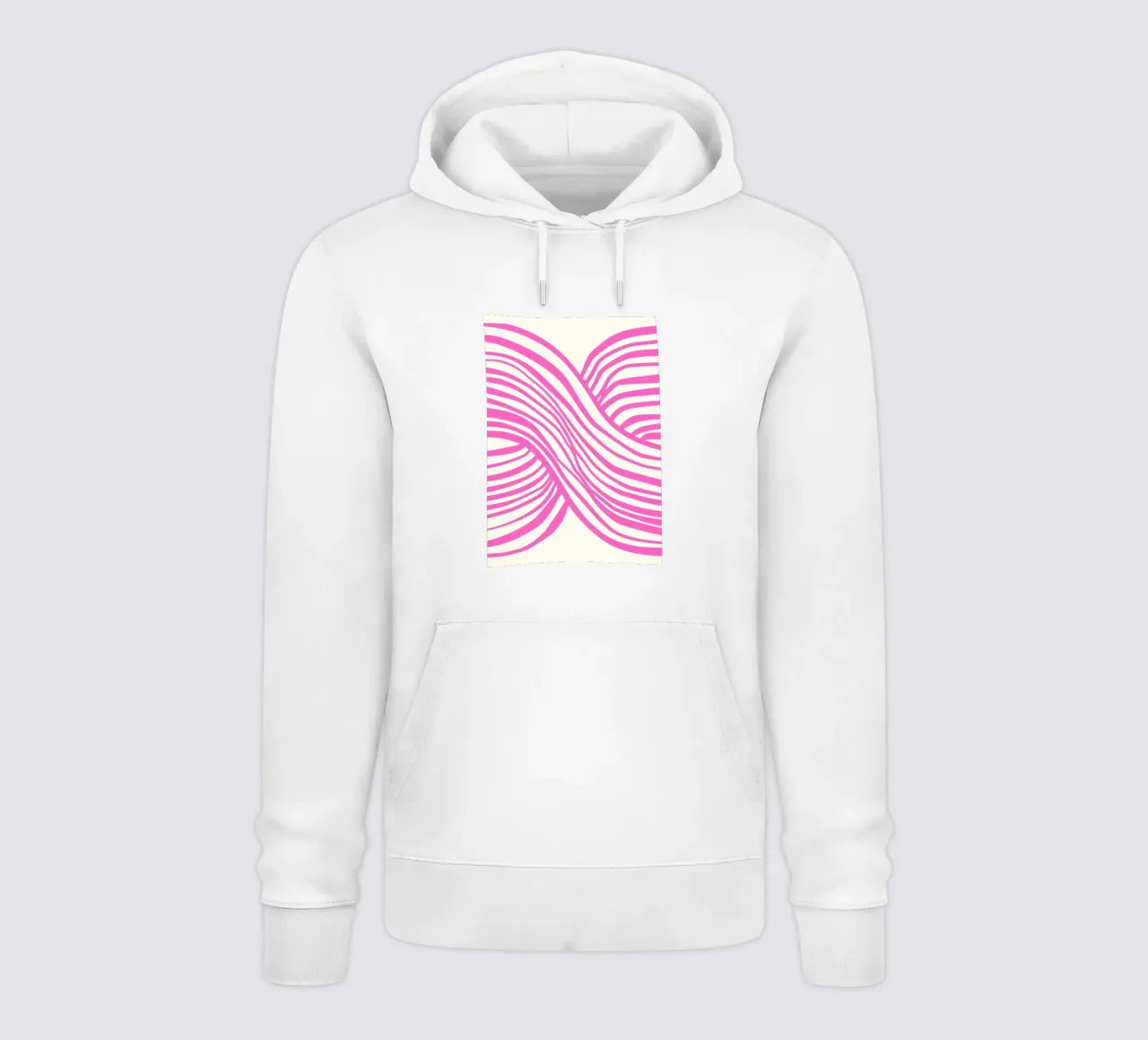 Golvende lijnen patroon abstract roze grafische kunstdruk hoodie van NorwesClub
