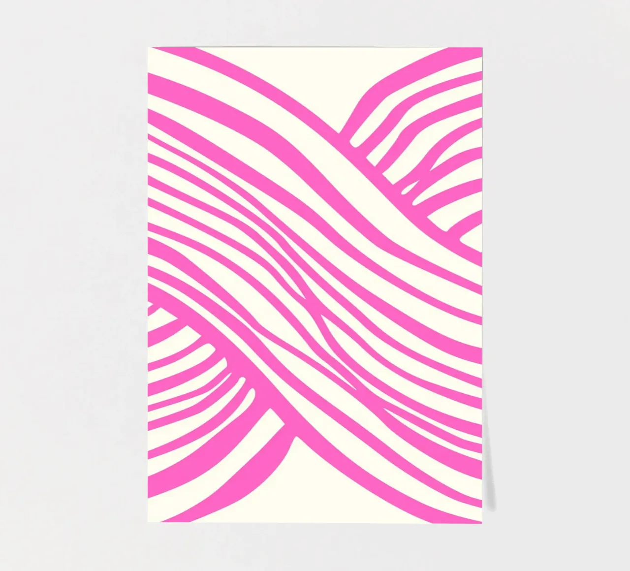 Wavy Lines Pattern Abstract Pink Graphic Art Print sticker sheet by NorwesClub