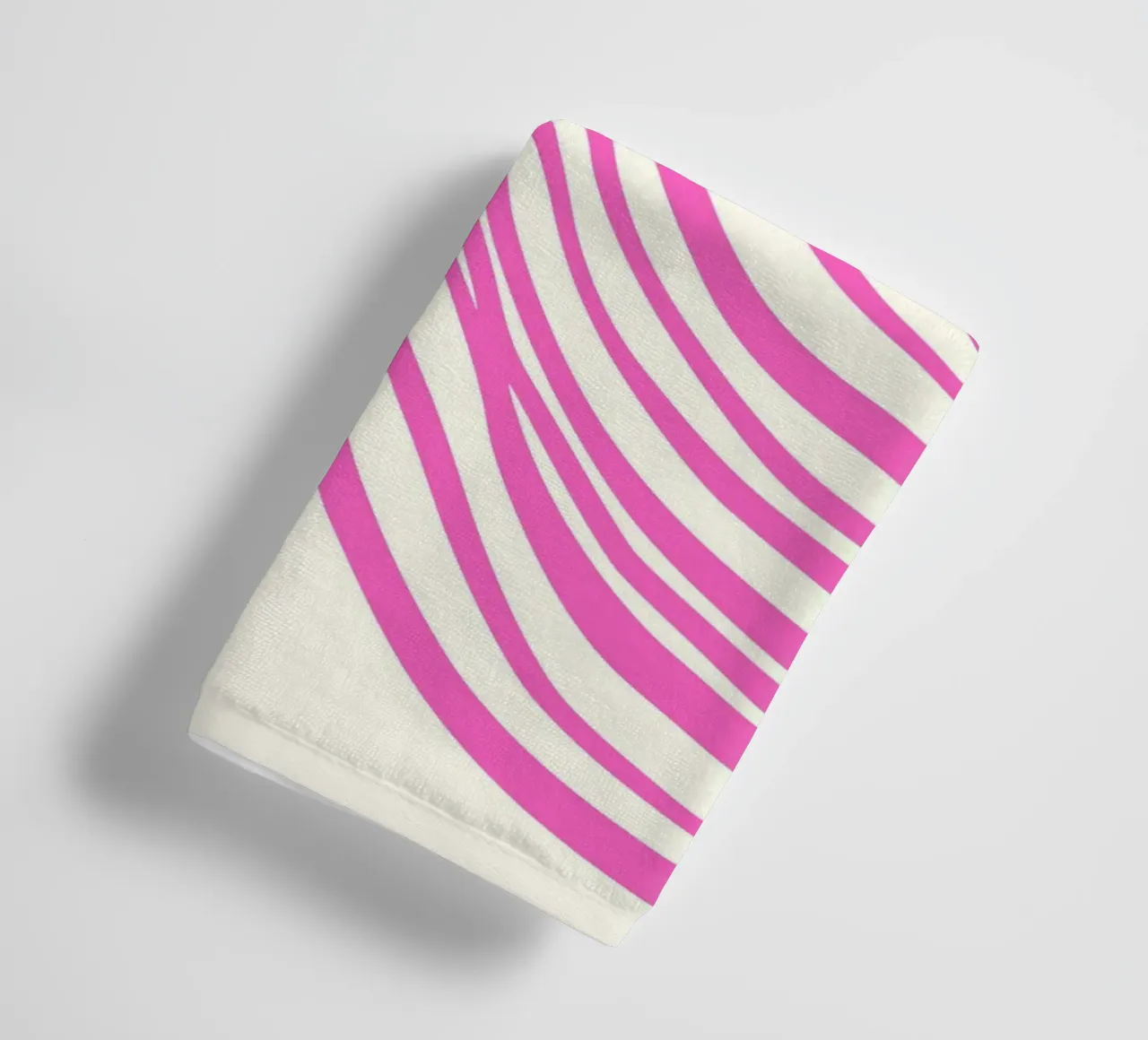 Wavy Lines Pattern Abstract Pink Graphic Art Print towel by NorwesClub