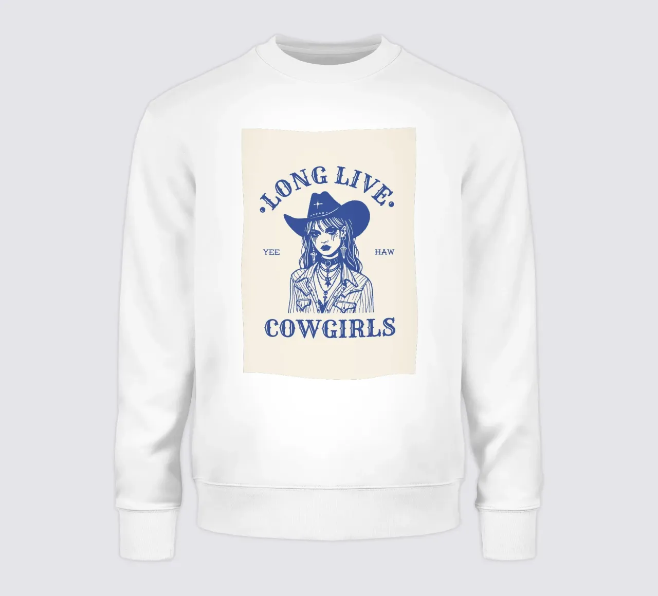 Larga vida a las vaqueras Western Illustration Art Print sudadera de NorwesClub