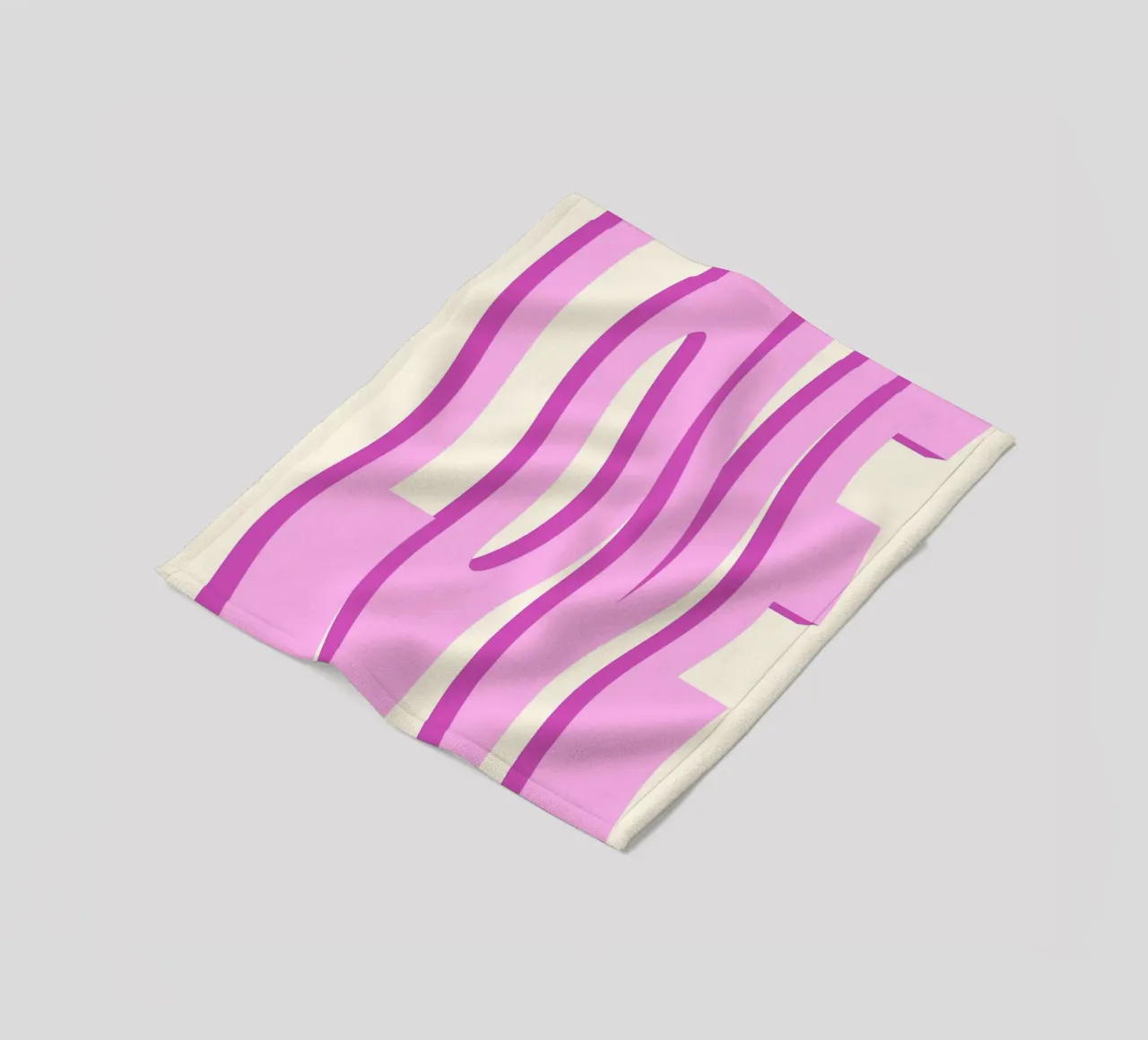 LOVE Wavy Text Abstract Typography Art Print fleece blanket by NorwesClub