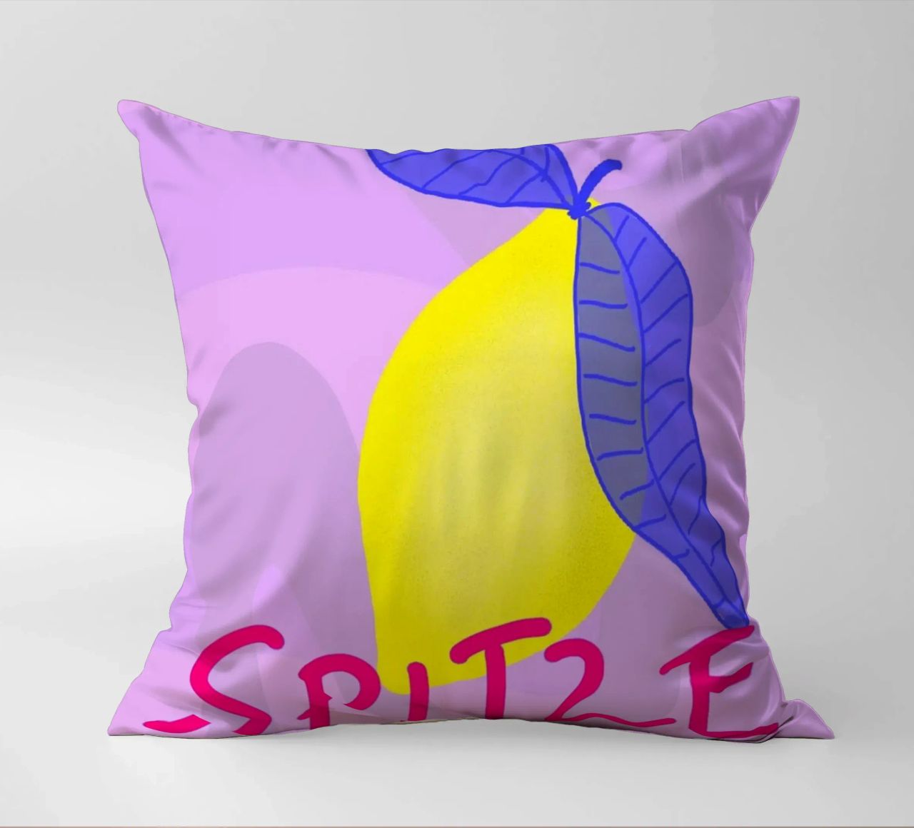 Spitzen Zitrone - pinke Schrift cuscino da wee-design
