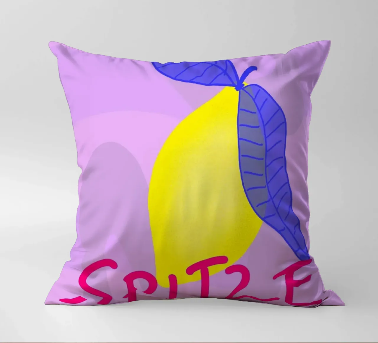 Spitzen Zitrone - pinke Schrift cuscino da wee-design