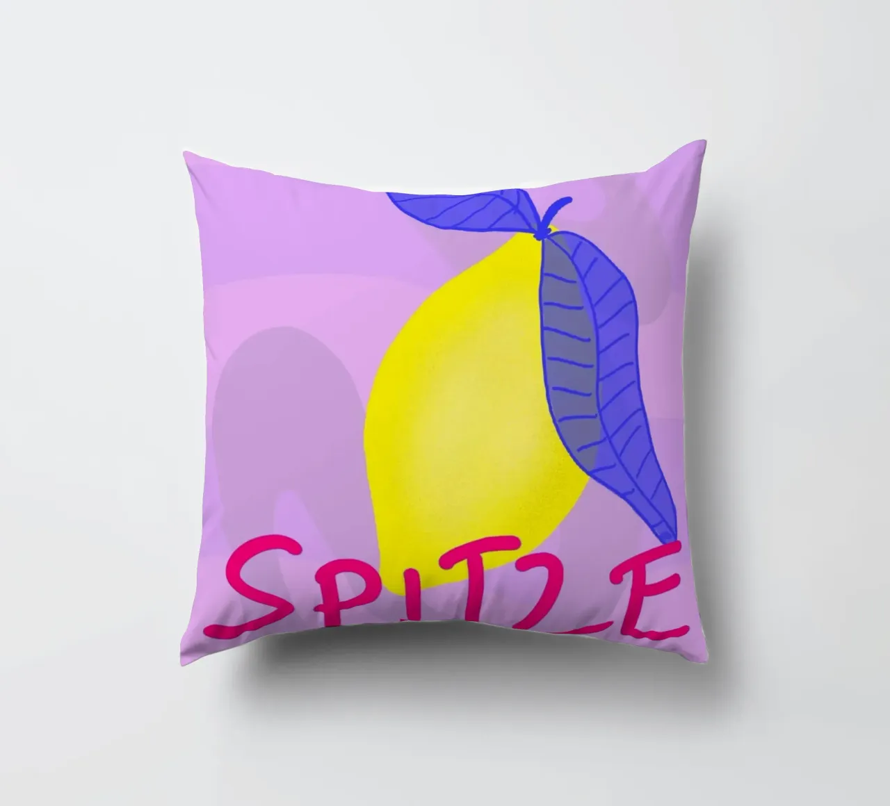 Spitzen Zitrone - pinke Schrift cuscino da wee-design