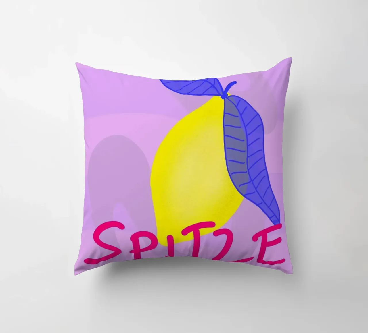 Spitzen Zitrone - pinke Schrift cuscino da wee-design